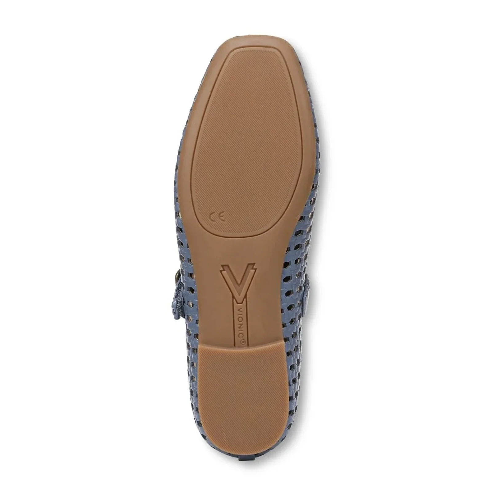 Vionic Alameda Woven Mary Jane Flat (Women) - Pacific Blue Leather - Image 8