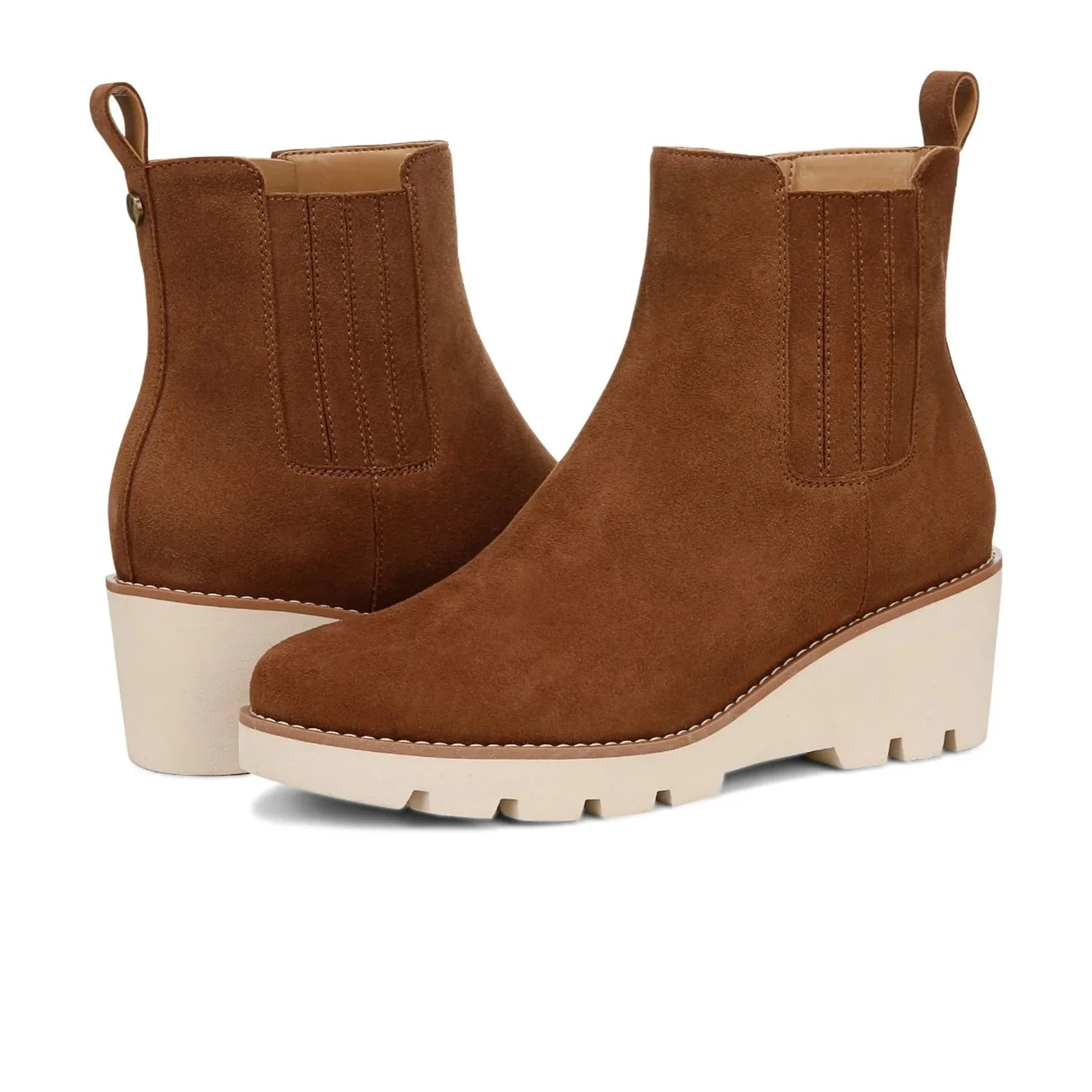 Vionic Aria Wedge Boot (Women) - Hazelnut Brown Waxed Suede - Image 4