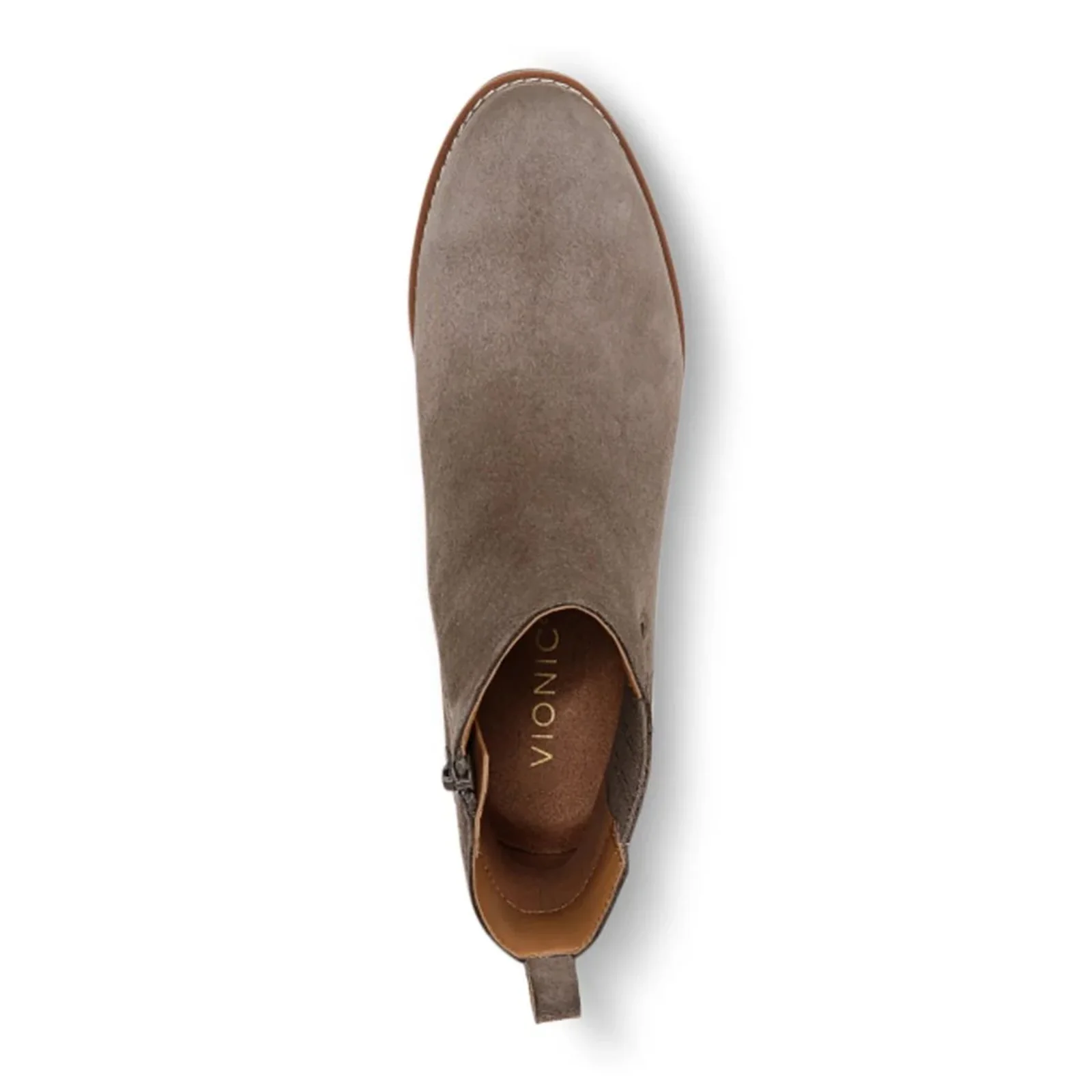 Vionic Aria Wedge Boot (Women) - Stone Grey Waxed Suede - Image 5