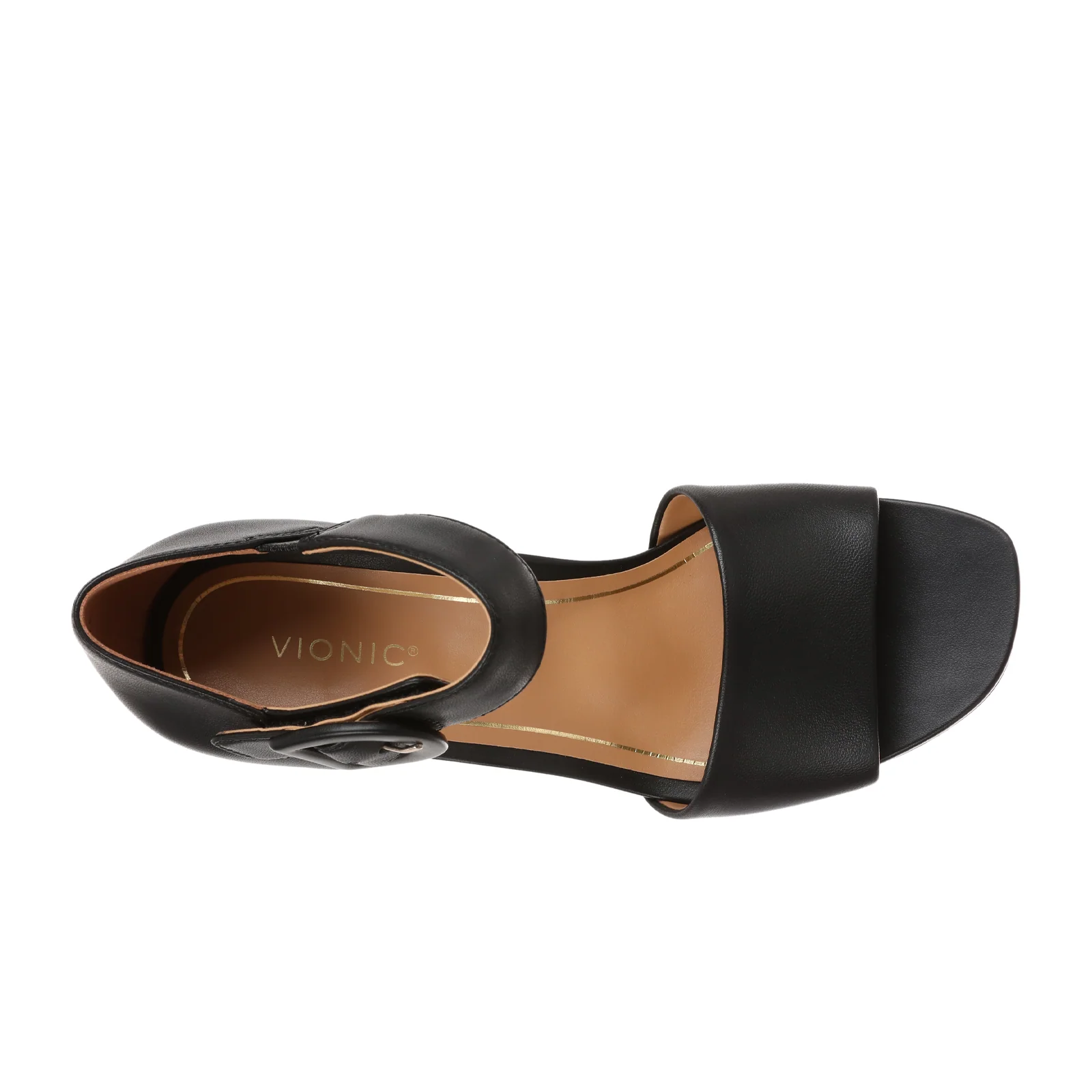 Vionic Chardonnay Heeled Sandal (Women) - Black Leather - Image 4