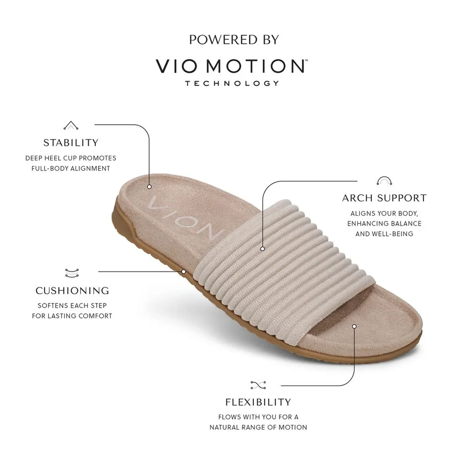 Vionic Evie Knit Slide Sandal (Women) - Dark Denim - Image 9