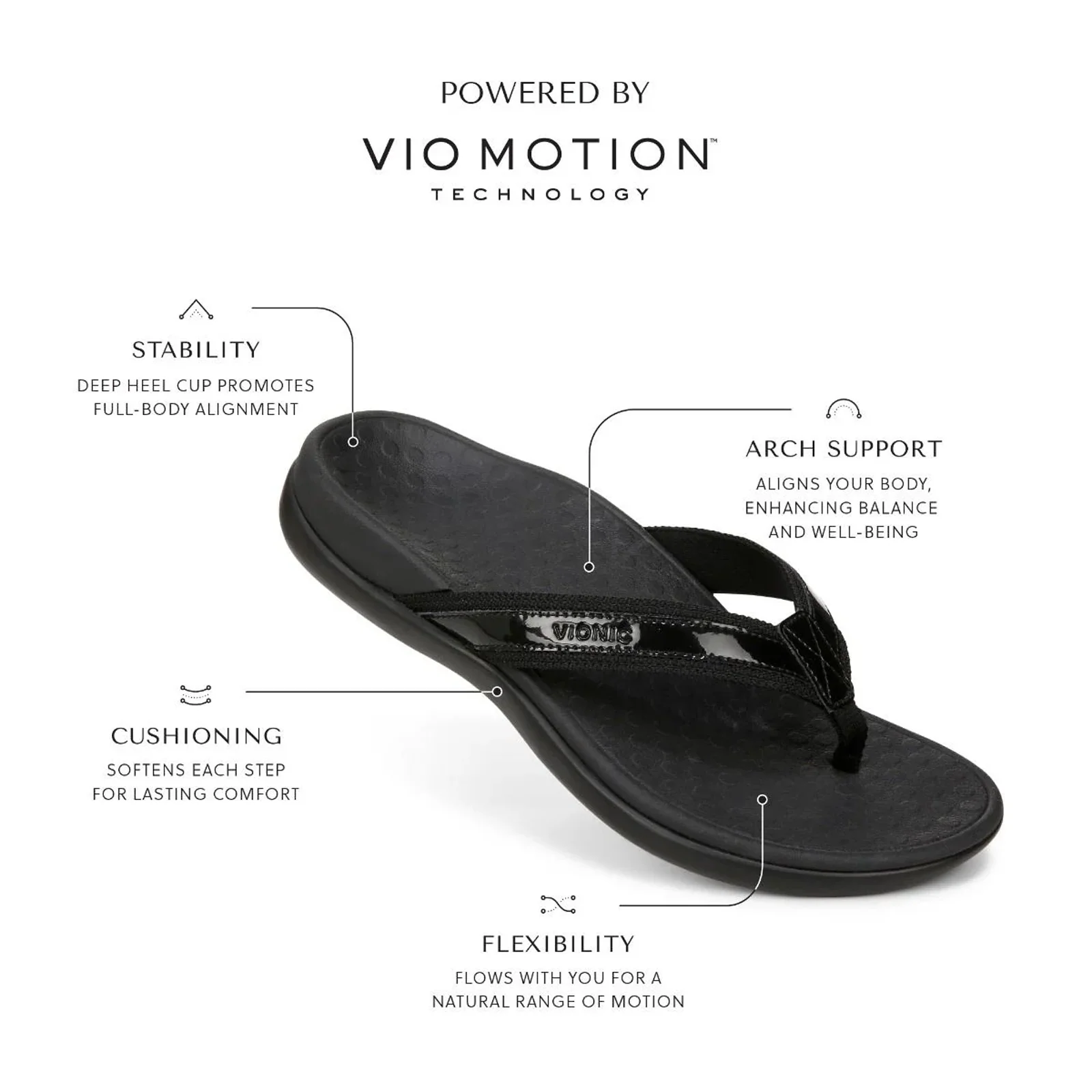 Vionic Tide Sandal (Women) - White Patent Webbing - Image 8