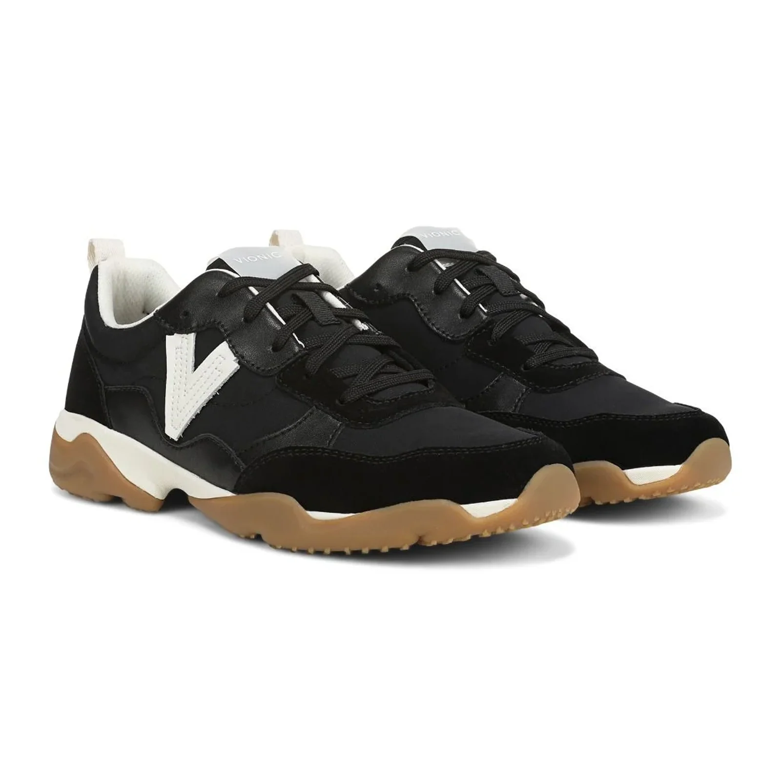 Vionic Walk Slim Glide Sneaker (Women) - Black Leather - Image 3