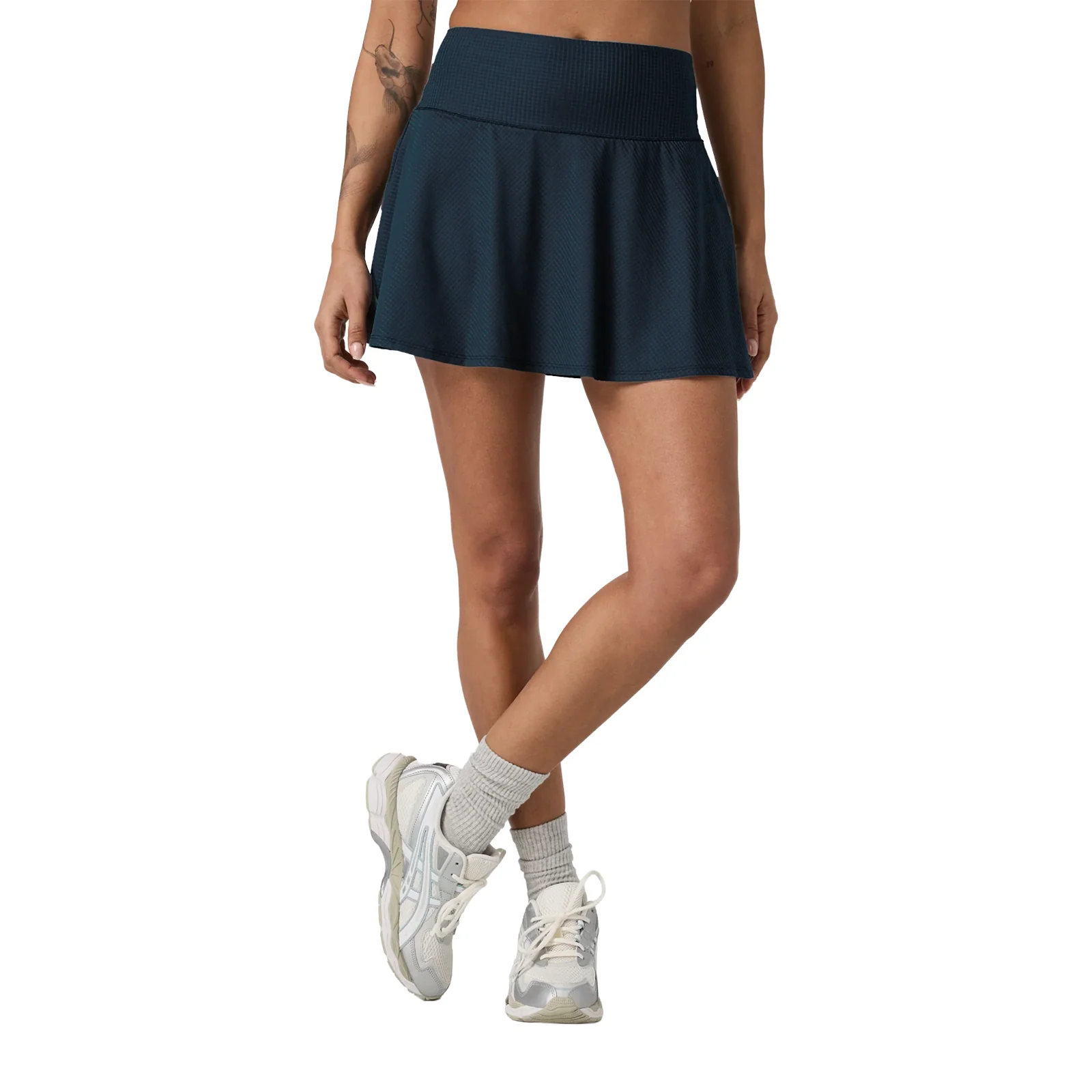 Vuori Baseline Gingham 14.5" Skirt (Women) - Ocean Blue - Image 2