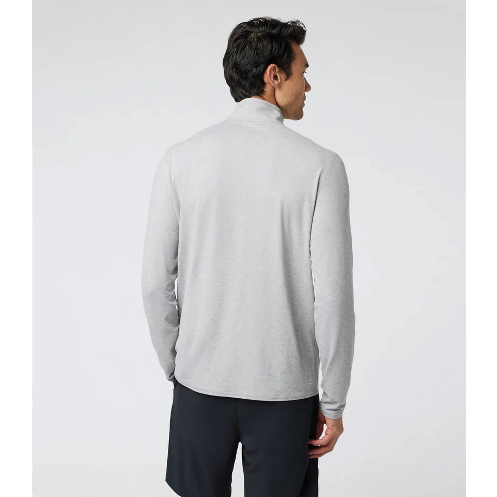 Vuori Ease Performance 1/2 Zip 2.0 Pullover (Men) - Light Heather Grey - Image 3