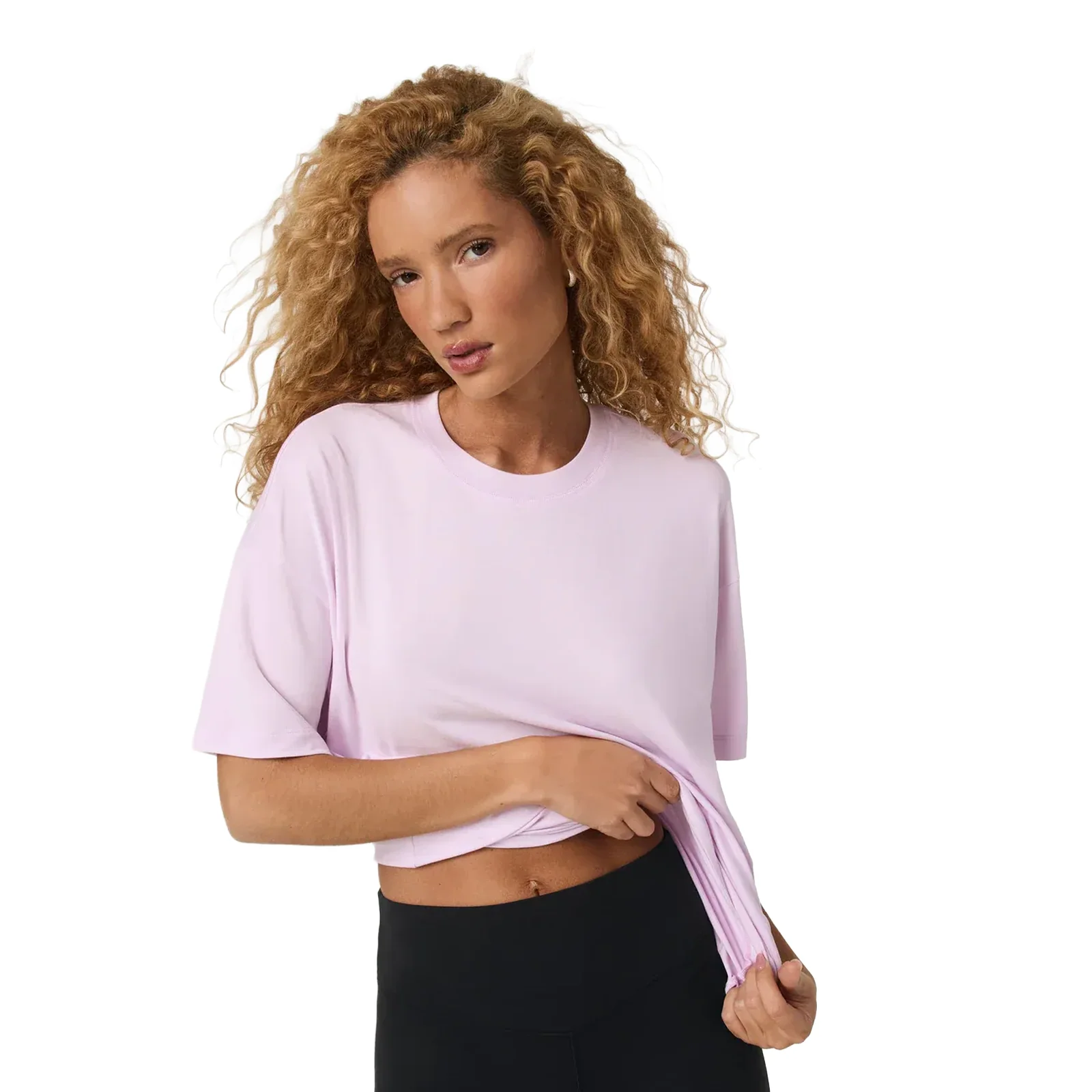 Vuori Energy Long Tee (Women) - Lilac Breeze Heather - Image 3