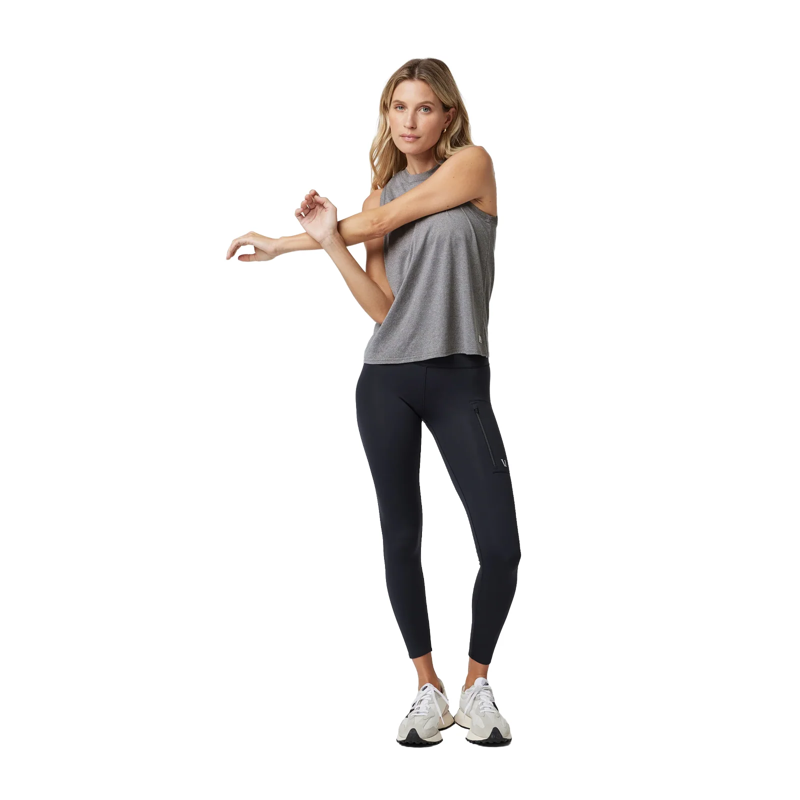 Vuori Energy Long Top (Women) - Heather Grey - Image 5