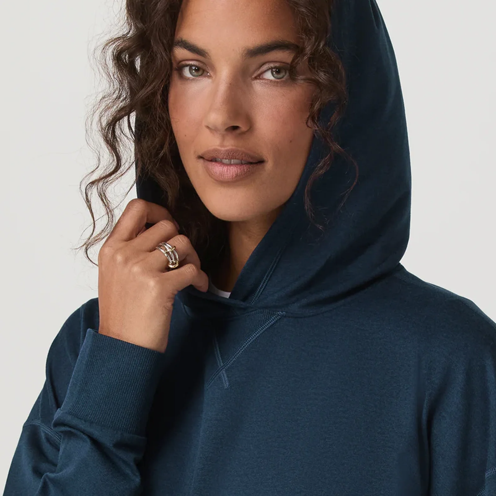 Vuori Halo Modern Pullover Hoodie (Women) - Blue Coast Heather - Image 5