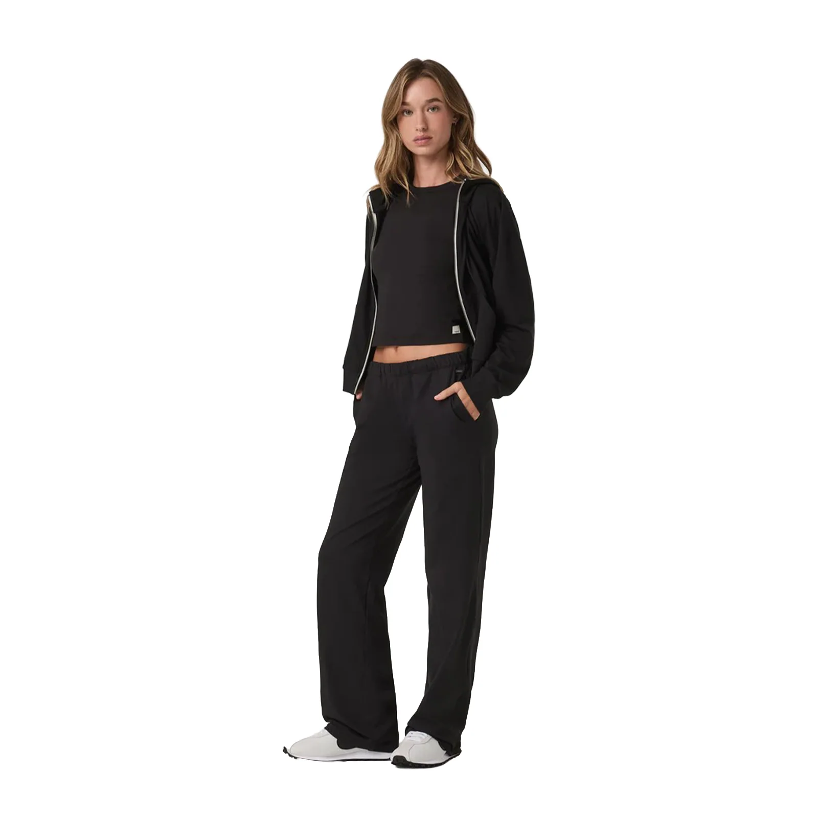 Vuori Halo Modern Straight Leg Pant (Women) - Solid Black - Image 3