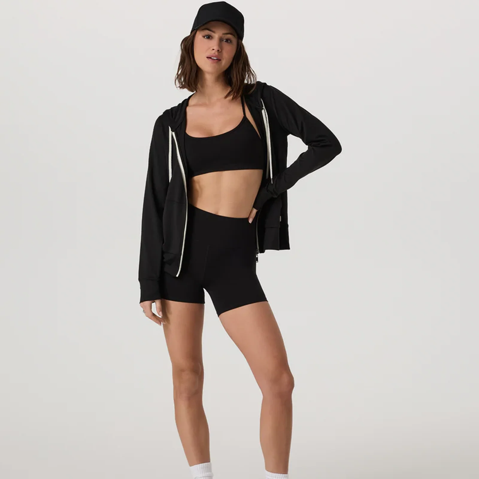 Vuori Halo Performance Hoodie 2.0 (Women) - Black Heather - Image 3