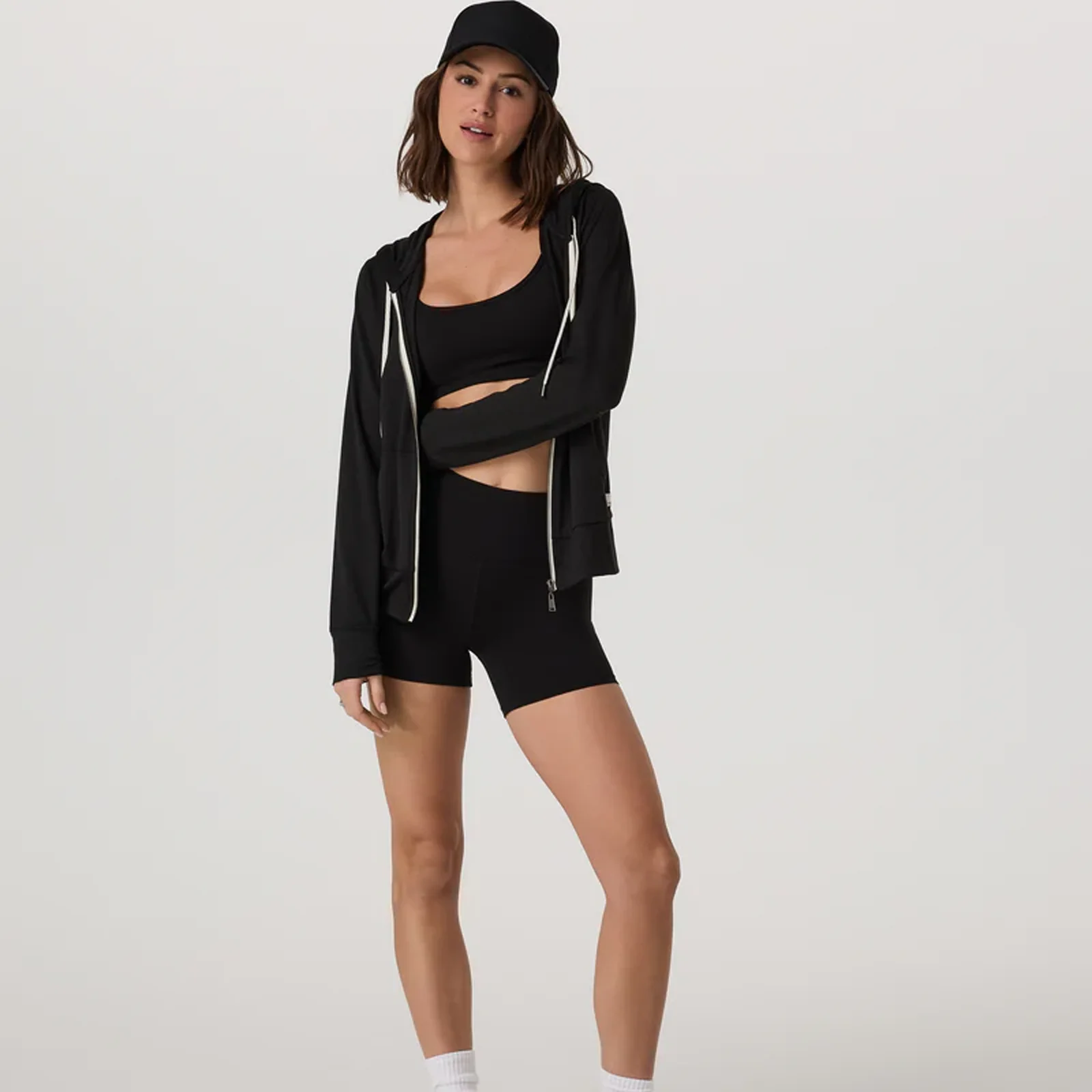 Vuori Halo Performance Hoodie 2.0 (Women) - Black Heather - Image 6