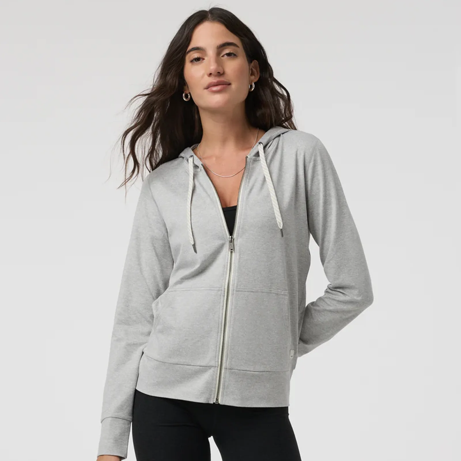 Vuori Halo Performance Hoodie 2.0 (Women) - Pale Grey Heather