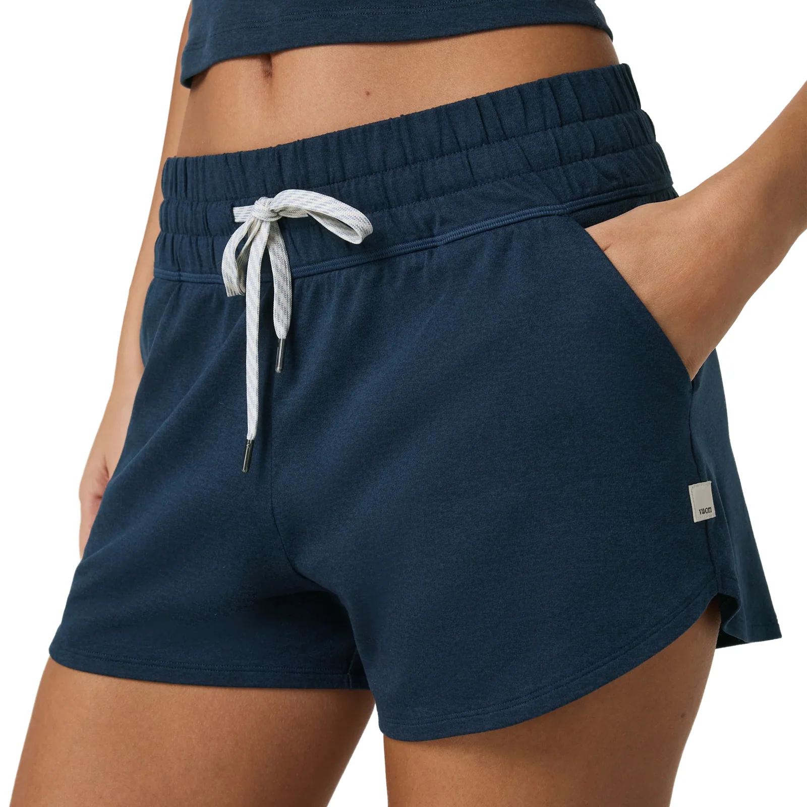 Vuori Halo Performance Short 2.0 (Women) - Blue Coast Heather - Image 4