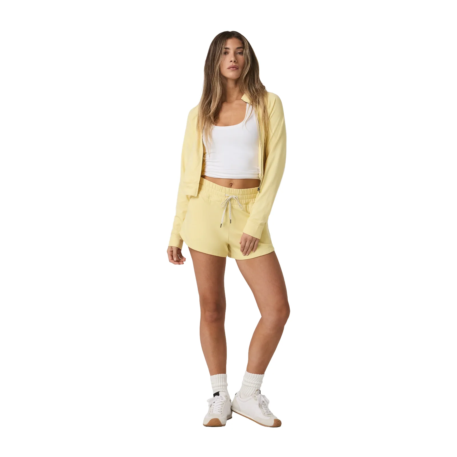 Vuori Halo Performance Short 2.0 (Women) - Lemon Snap Heather - Image 4