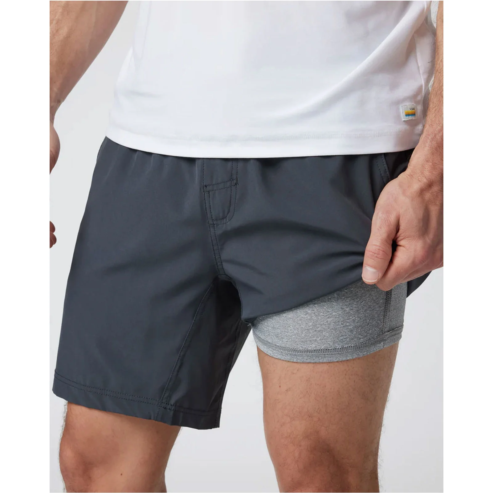 Vuori Kore 7" Lined Short (Men) - Charcoal - Image 4