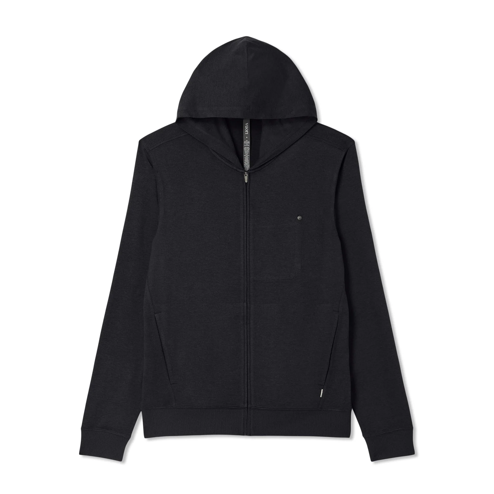 Vuori Ponto Full Zip Hoodie (Men) - Black Heather