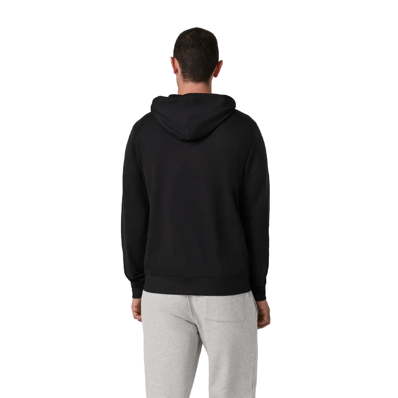 Vuori Ponto Full Zip Hoodie (Men) - Black Heather - Image 3