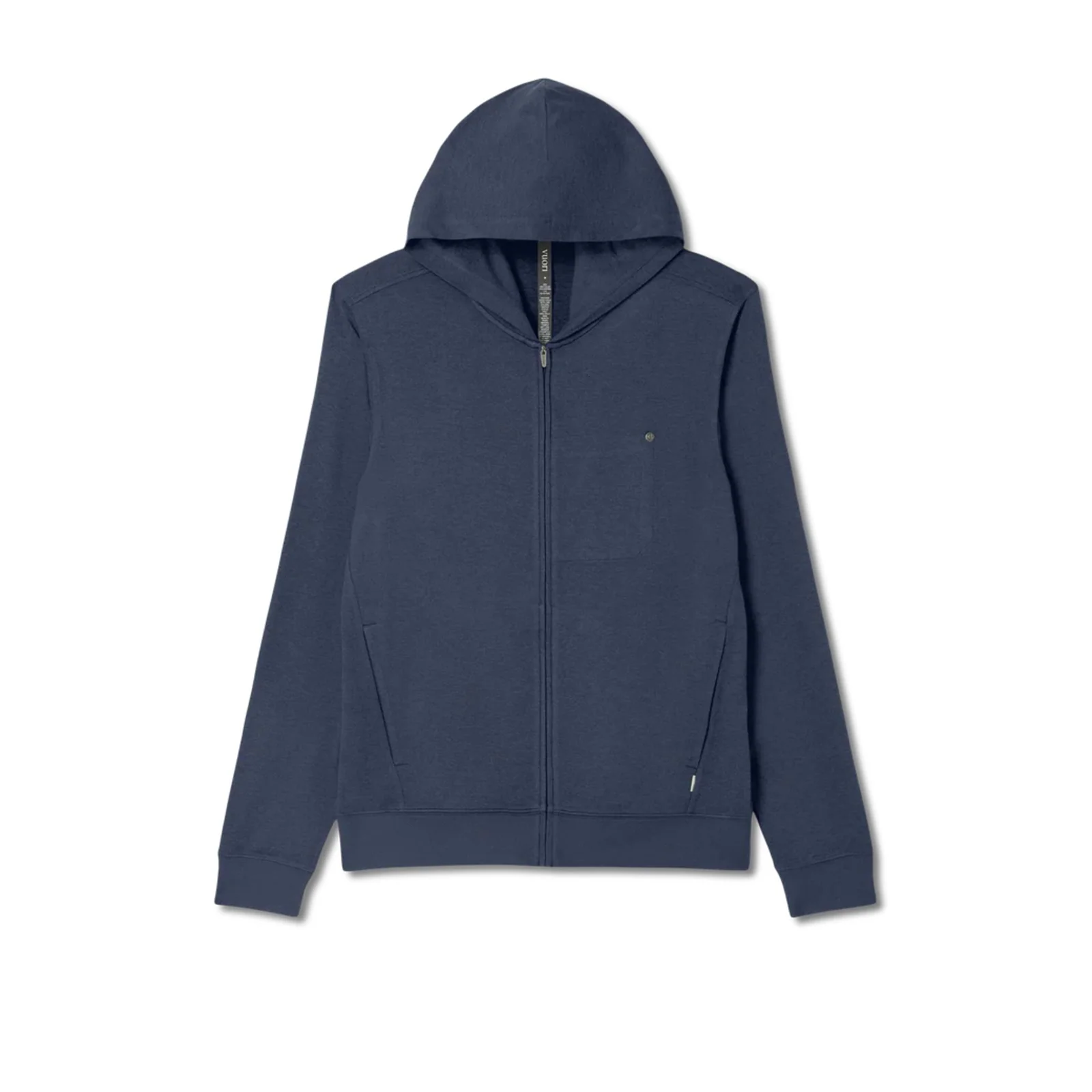 Vuori Ponto Full Zip Hoodie (Men) - Dark Azure Heather