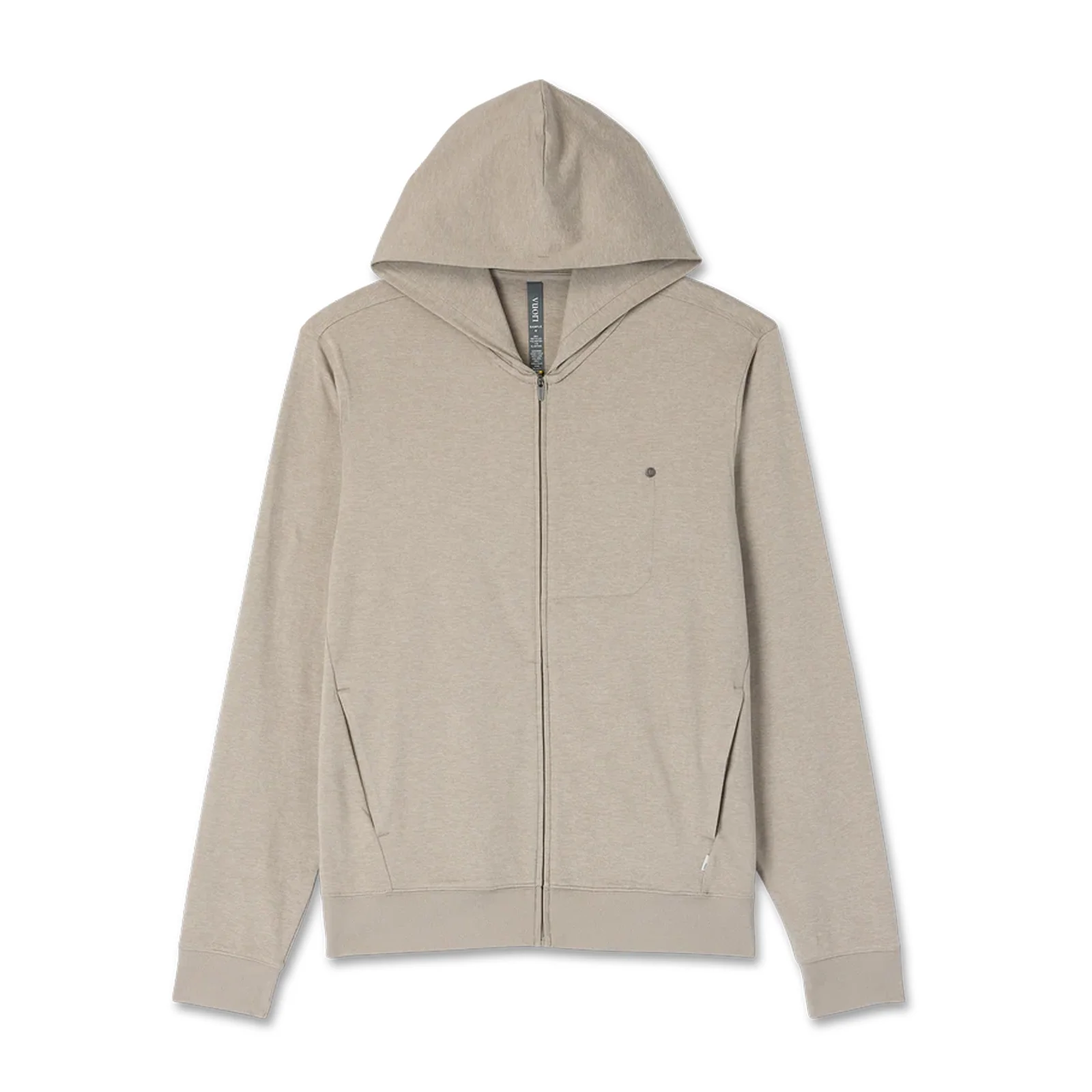 Vuori Ponto Full Zip Hoodie (Men) - Truffle Heather