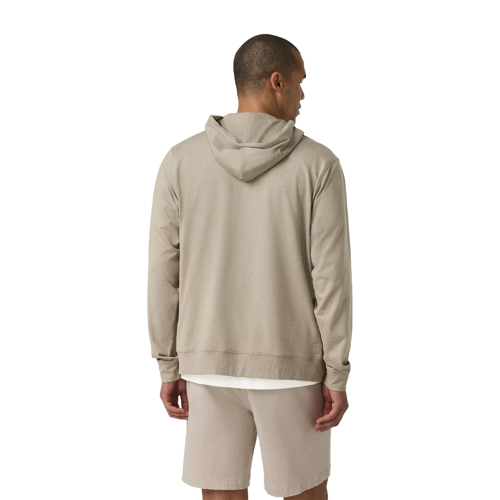 Vuori Ponto Full Zip Hoodie (Men) - Truffle Heather - Image 3