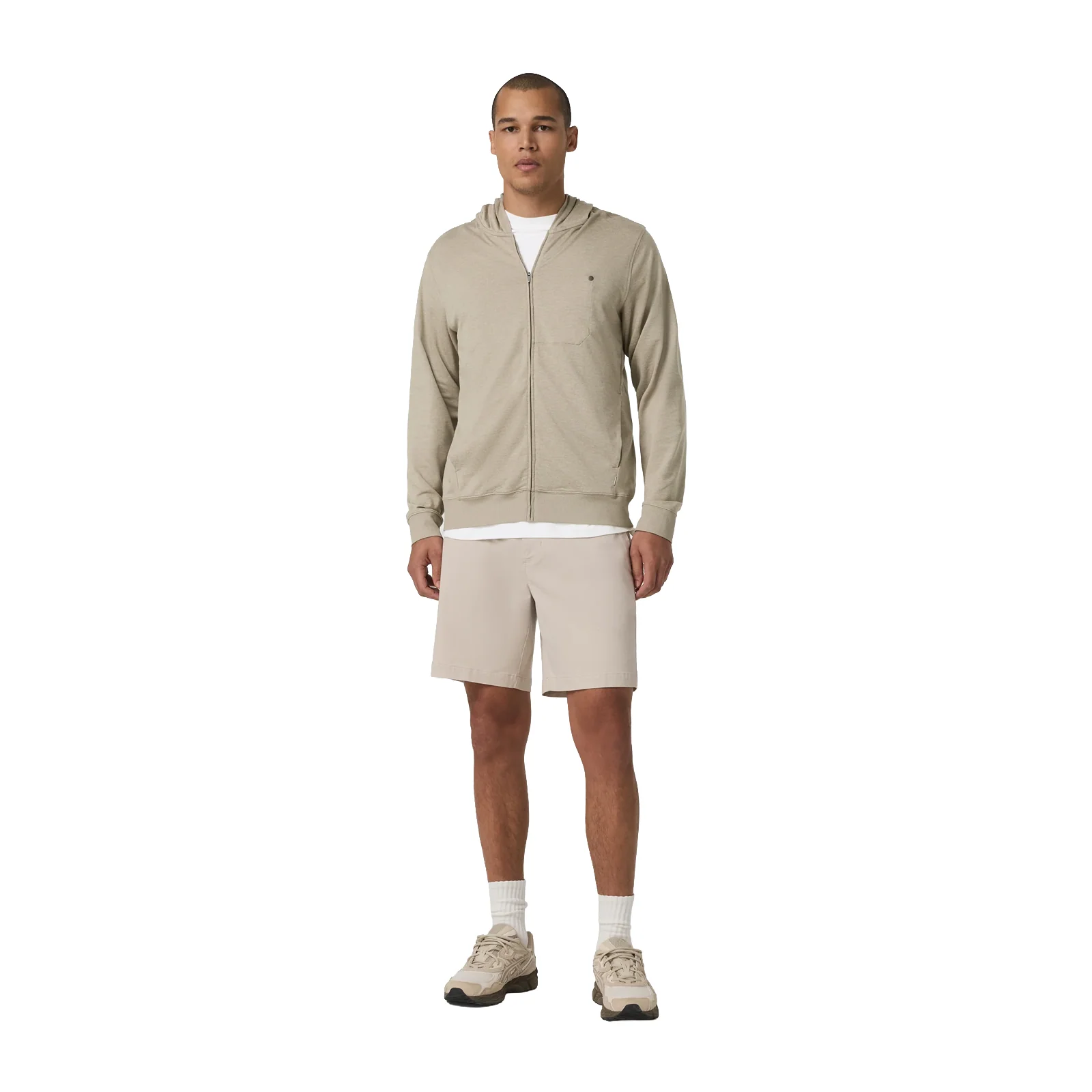 Vuori Ponto Full Zip Hoodie (Men) - Truffle Heather - Image 4