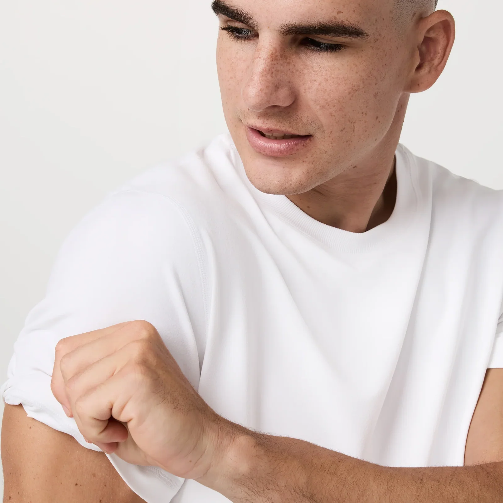 Vuori Ponto Performance Short Sleeve (Men) - White - Image 6