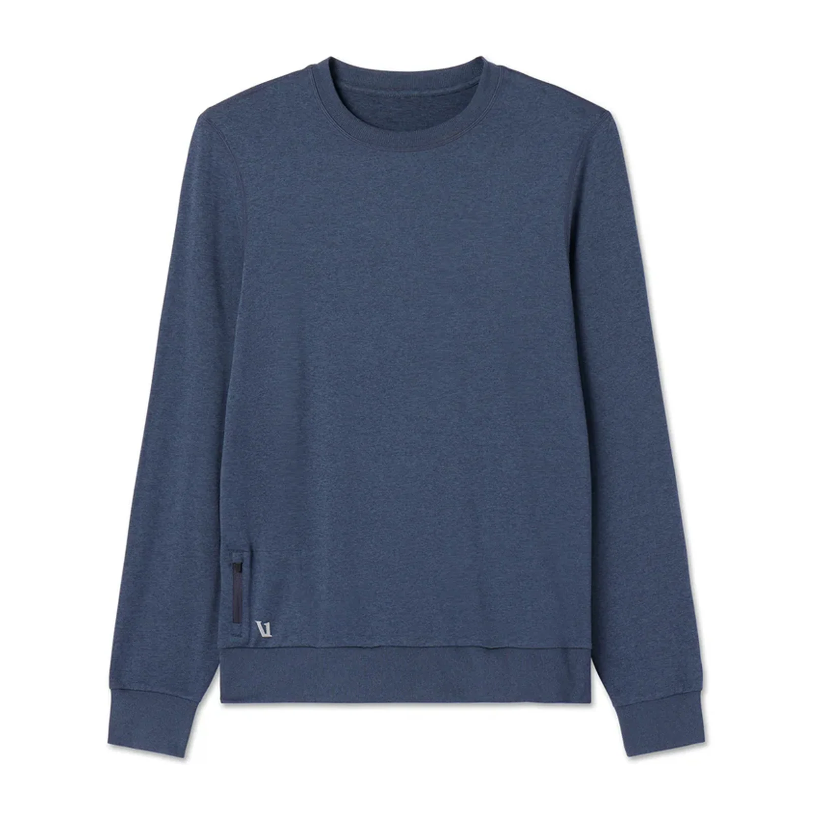 Vuori Ponto Performance Long Sleeve Crew (Men) - Azure Heather