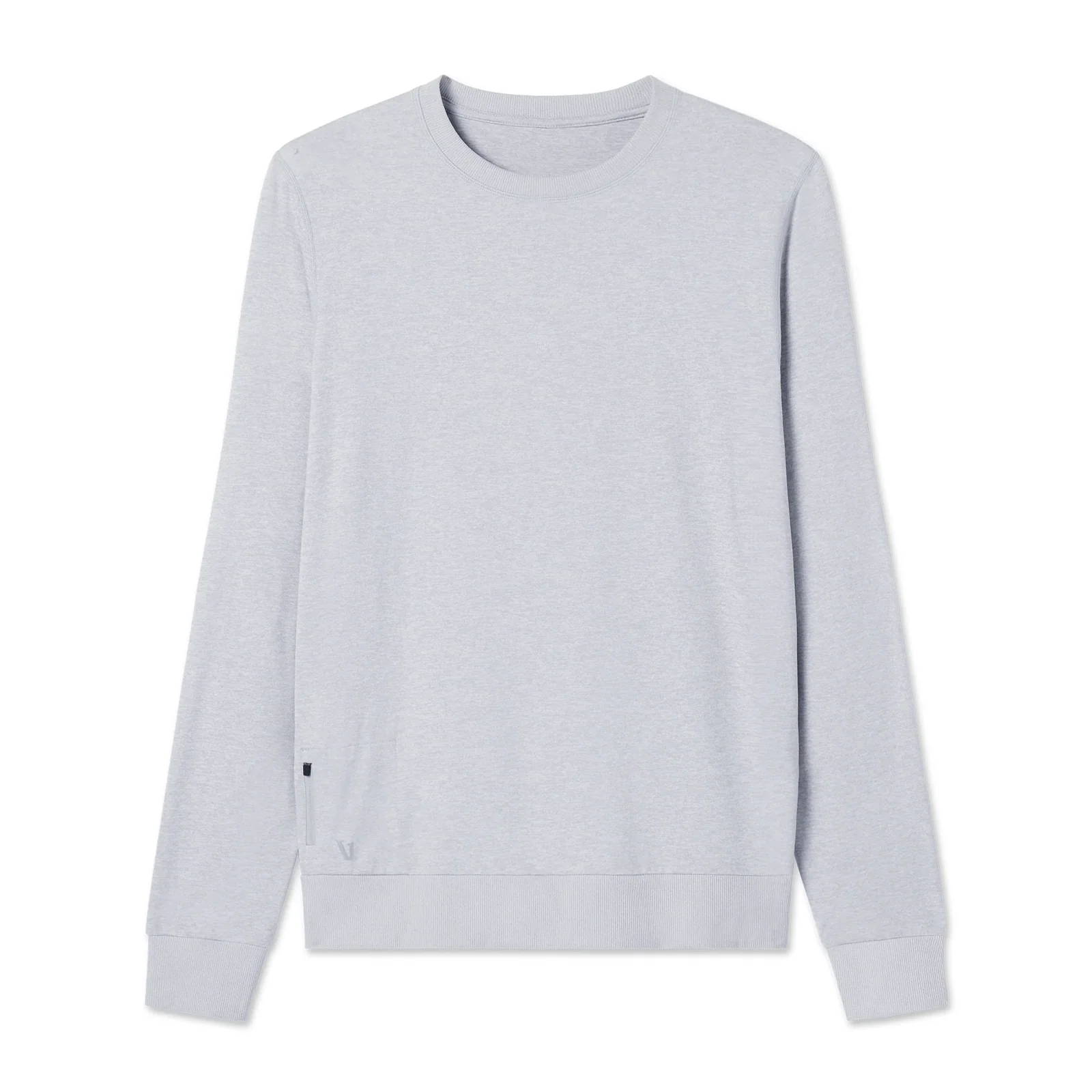 Vuori Ponto Performance Long Sleeve Crew (Men) - Platinum Heather