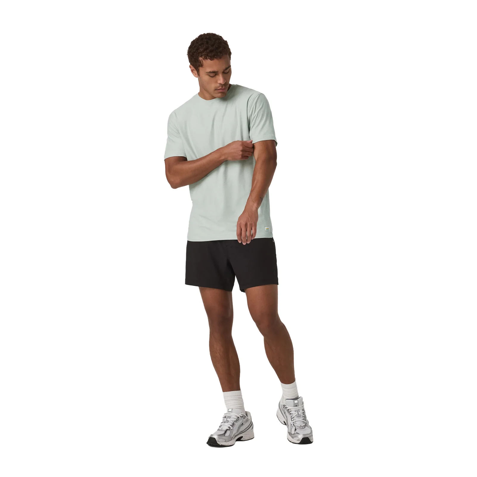 Vuori Strato Tech Tee (Men) - Storm Blue Heather - Image 6