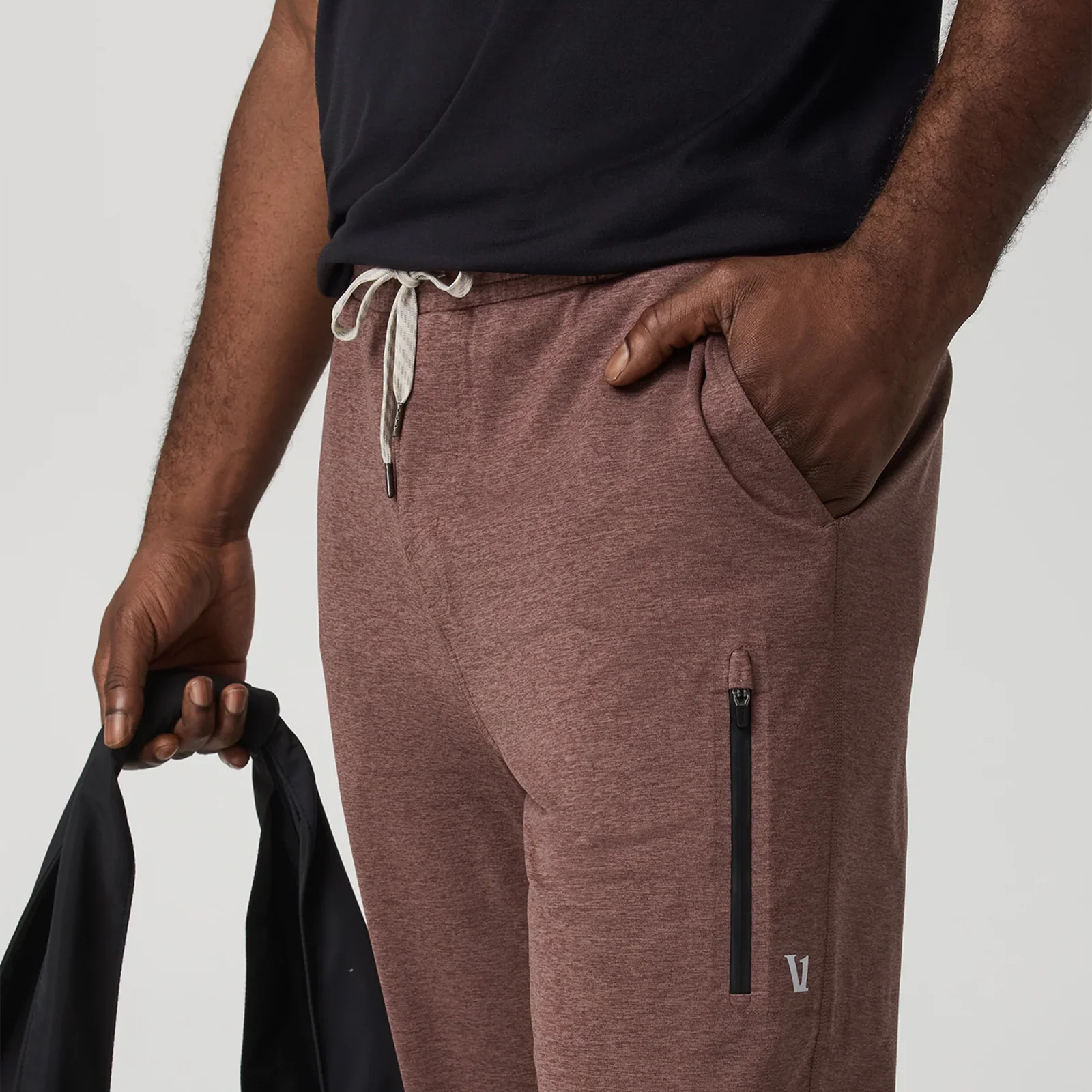 Vuori Sunday Performance 28" Jogger (Men) - Sable Heather - Image 5