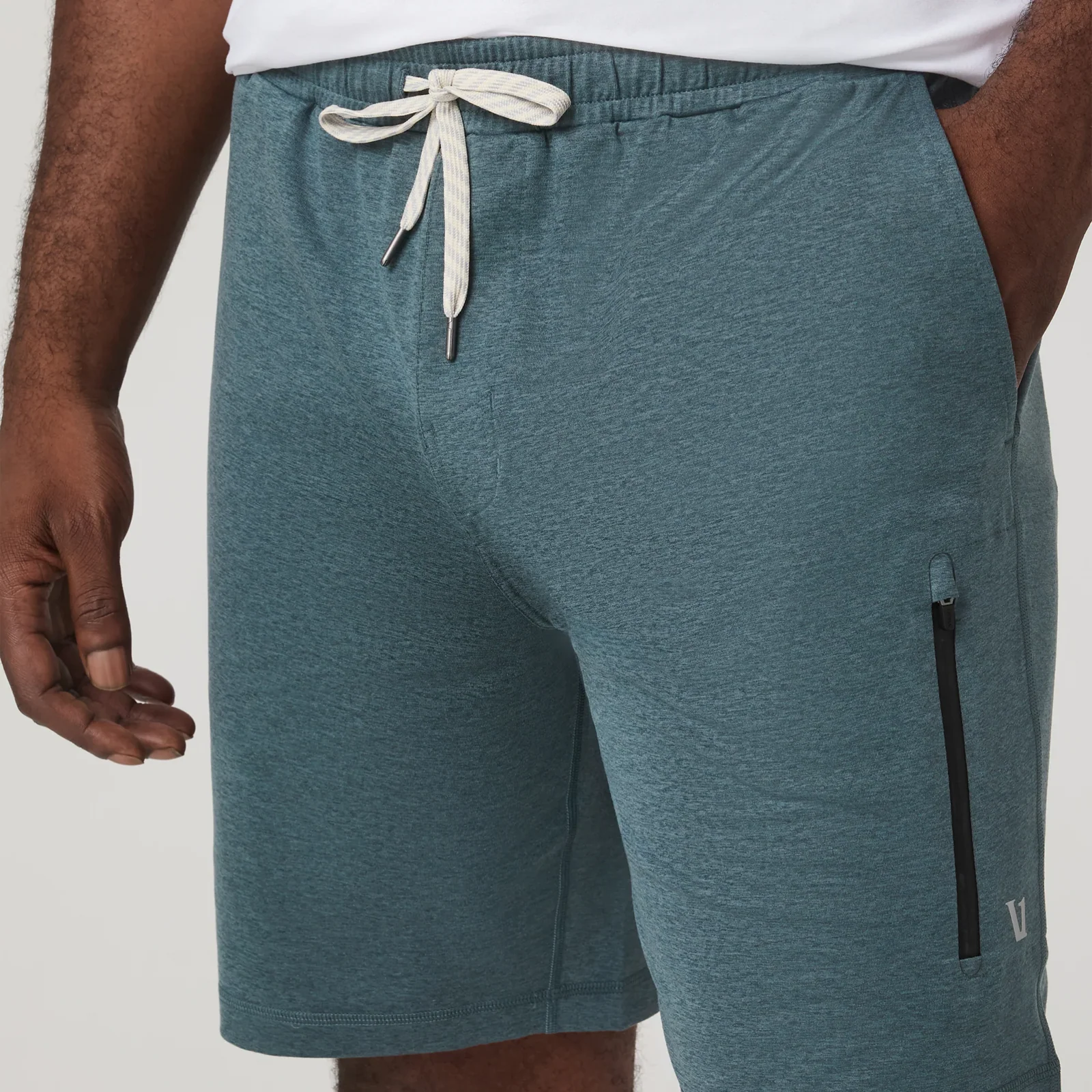 Vuori Sunday Performance 8" Short (Men) - Blue Sea Heather - Image 5