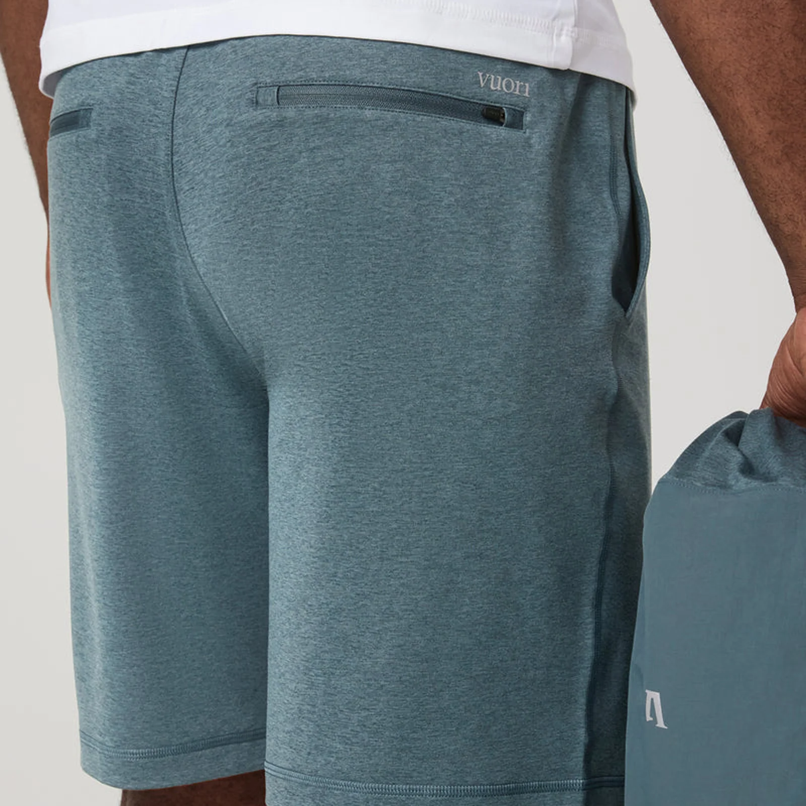 Vuori Sunday Performance 8" Short (Men) - Blue Sea Heather - Image 6