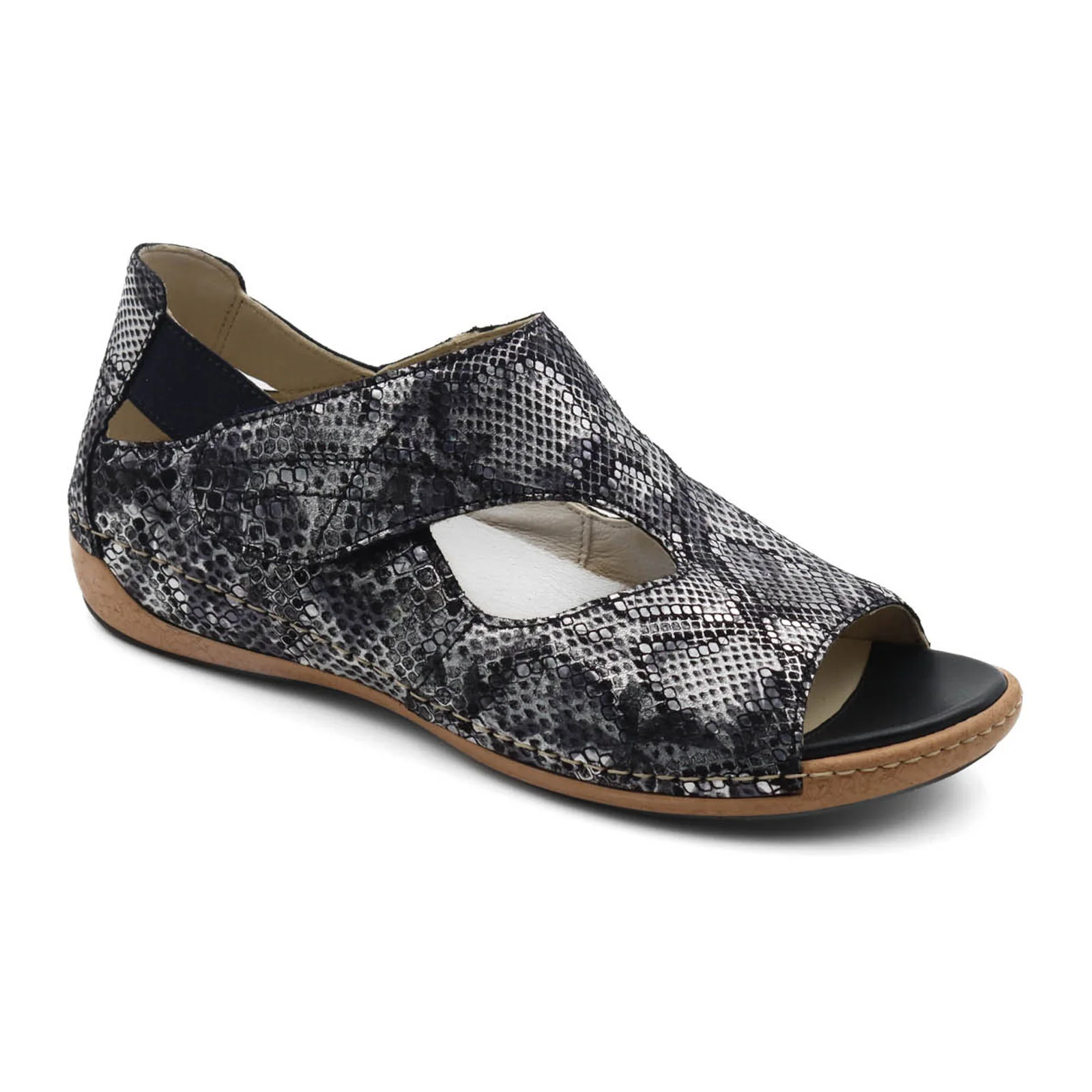 Waldlaufer Bailey 342004 Backstrap Sandal (Women) - Dragon Print Marine - Image 3