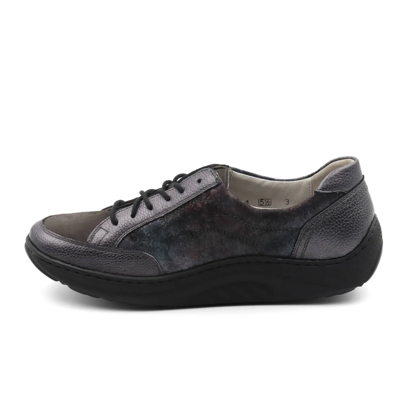 Waldlaufer Beatrice 502027 Lace Up (Women) - Dark Grey Combi - Image 2
