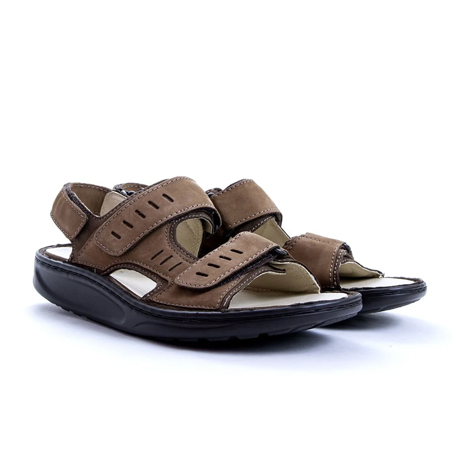 Waldlaufer Hanno 484001 Backstrap Sandal (Men) - Brown Nubuck - Image 3