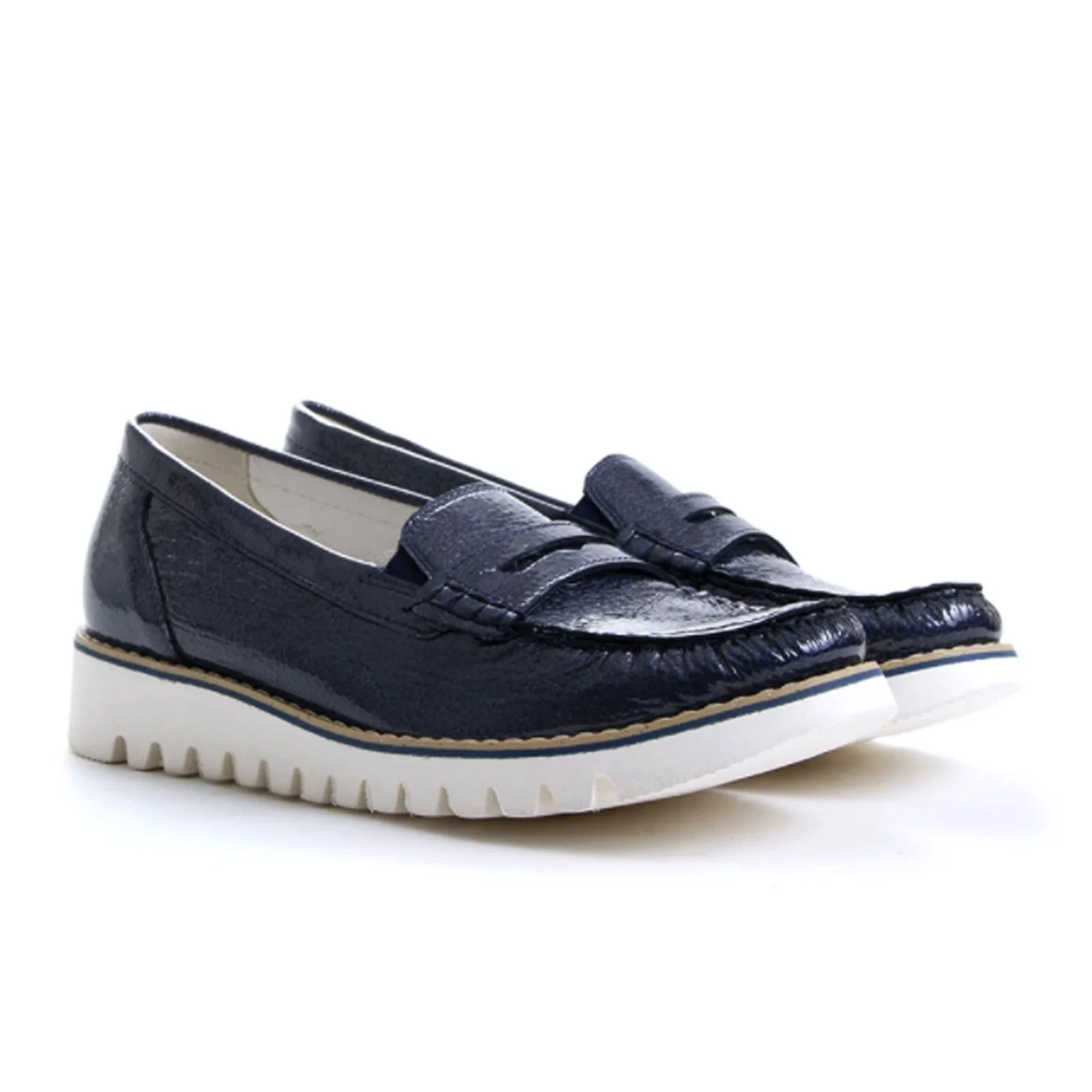 Waldlaufer Lyla 926504 Slip On Loafer (Women) - Patent Navy - Image 3