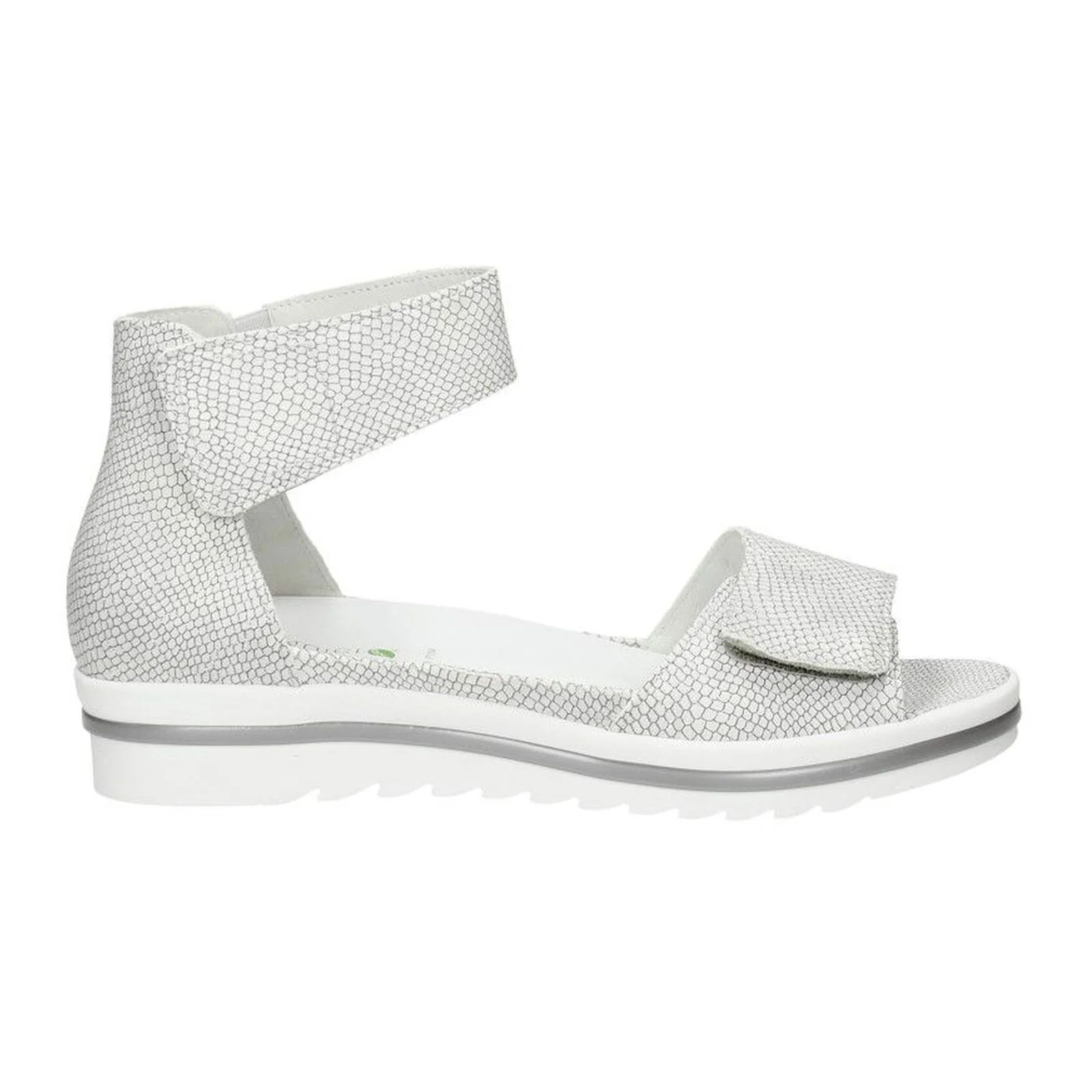 Waldlaufer Marigold 351005 Ankle Strap Sandal (Women) - Silver Snake