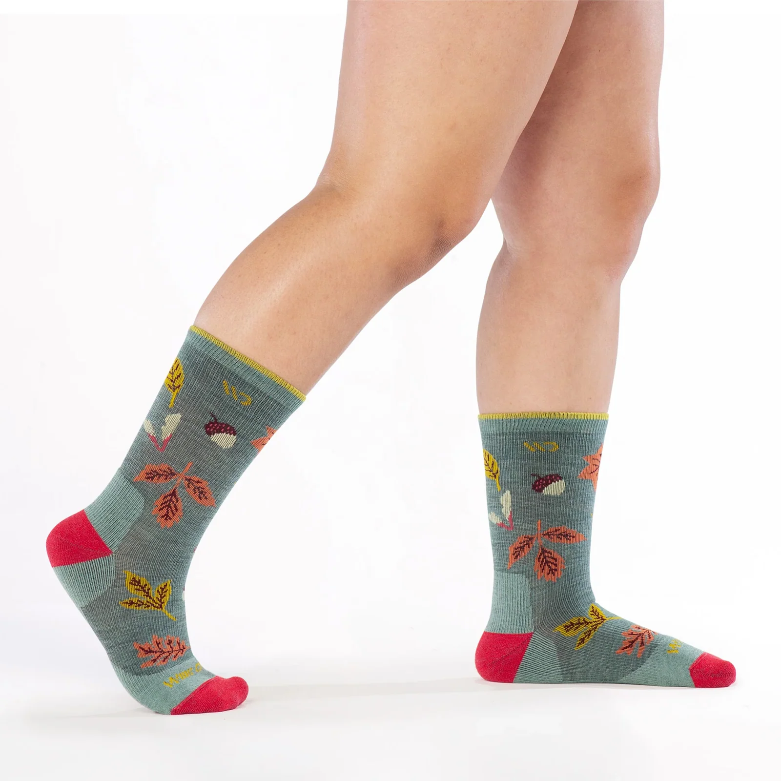 Wide Open Fall In Love Cushioned Crew Sock (Women) - Seafoam - Image 3