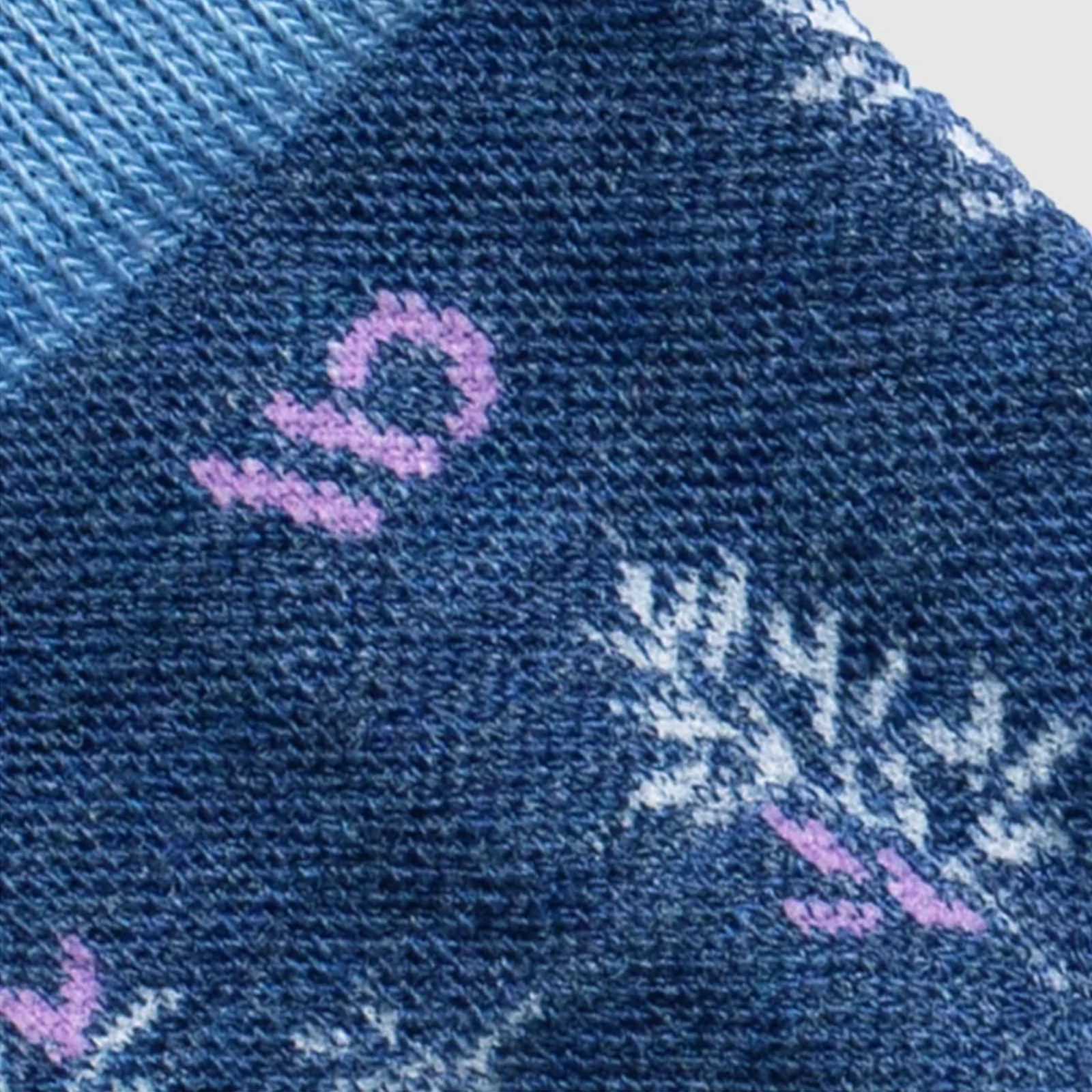 Wide Open Foliage Lightweight Crew Sock (Women) - Denim - Image 5