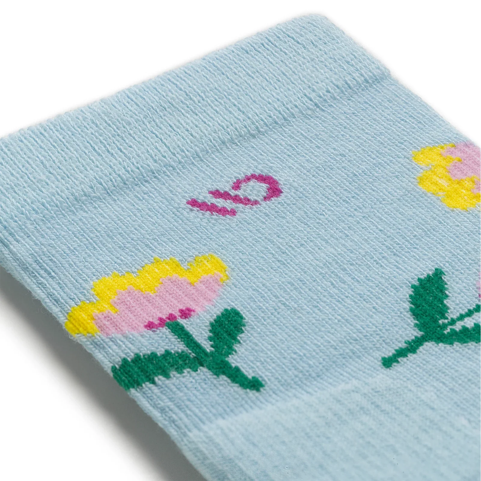 Wide Open Full Bloom Cushioned Micro Crew Sock (Women) - Viola Skylight - Image 5