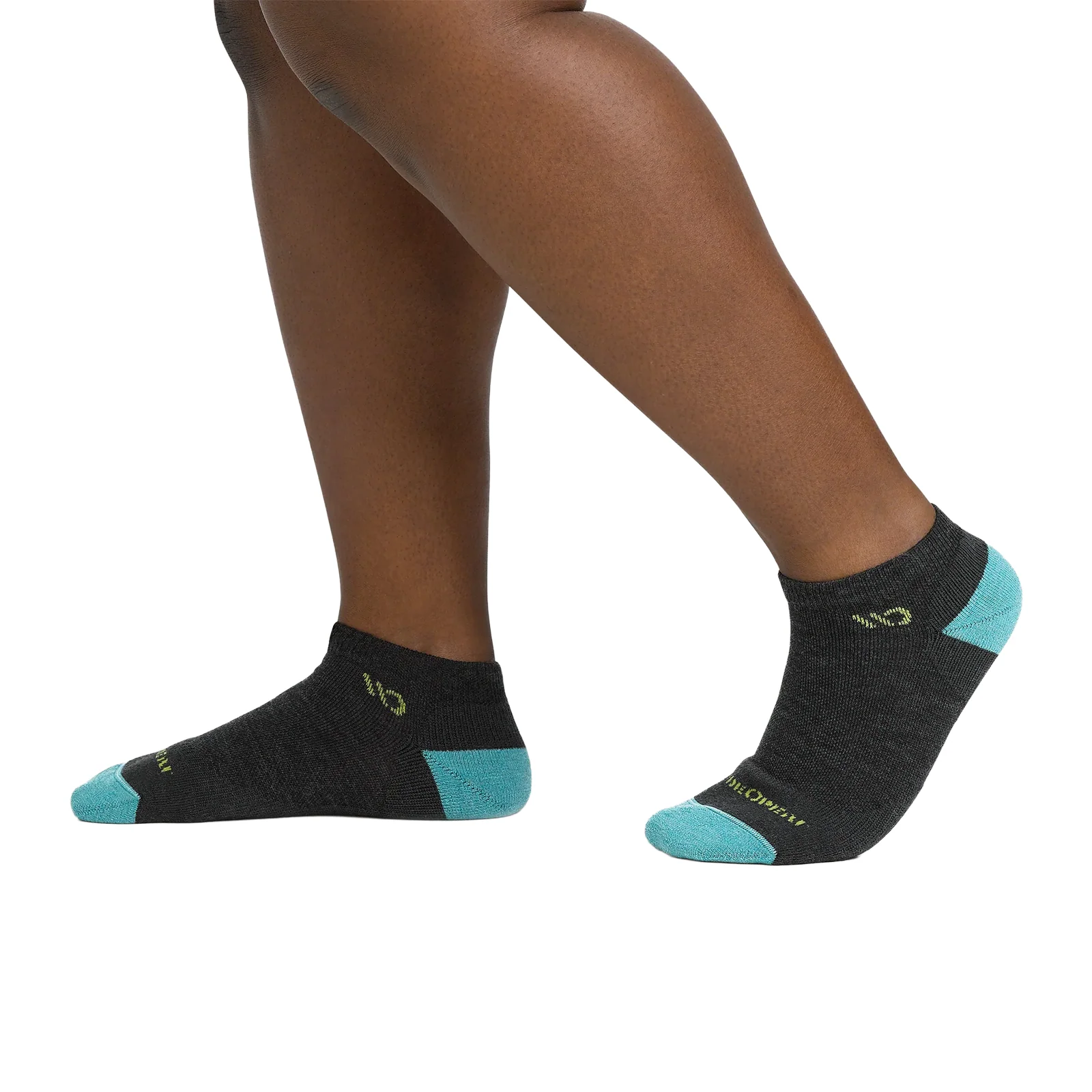 Wide Open Solid Cushioned No Show Sock (Women) - Charcoal - Image 4