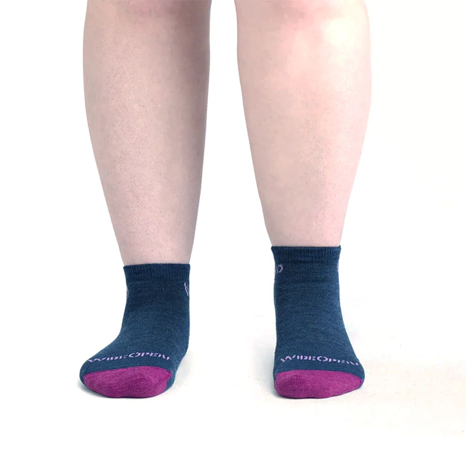 Wide Open Solid Cushioned No Show Sock (Women) - Denim - Image 3