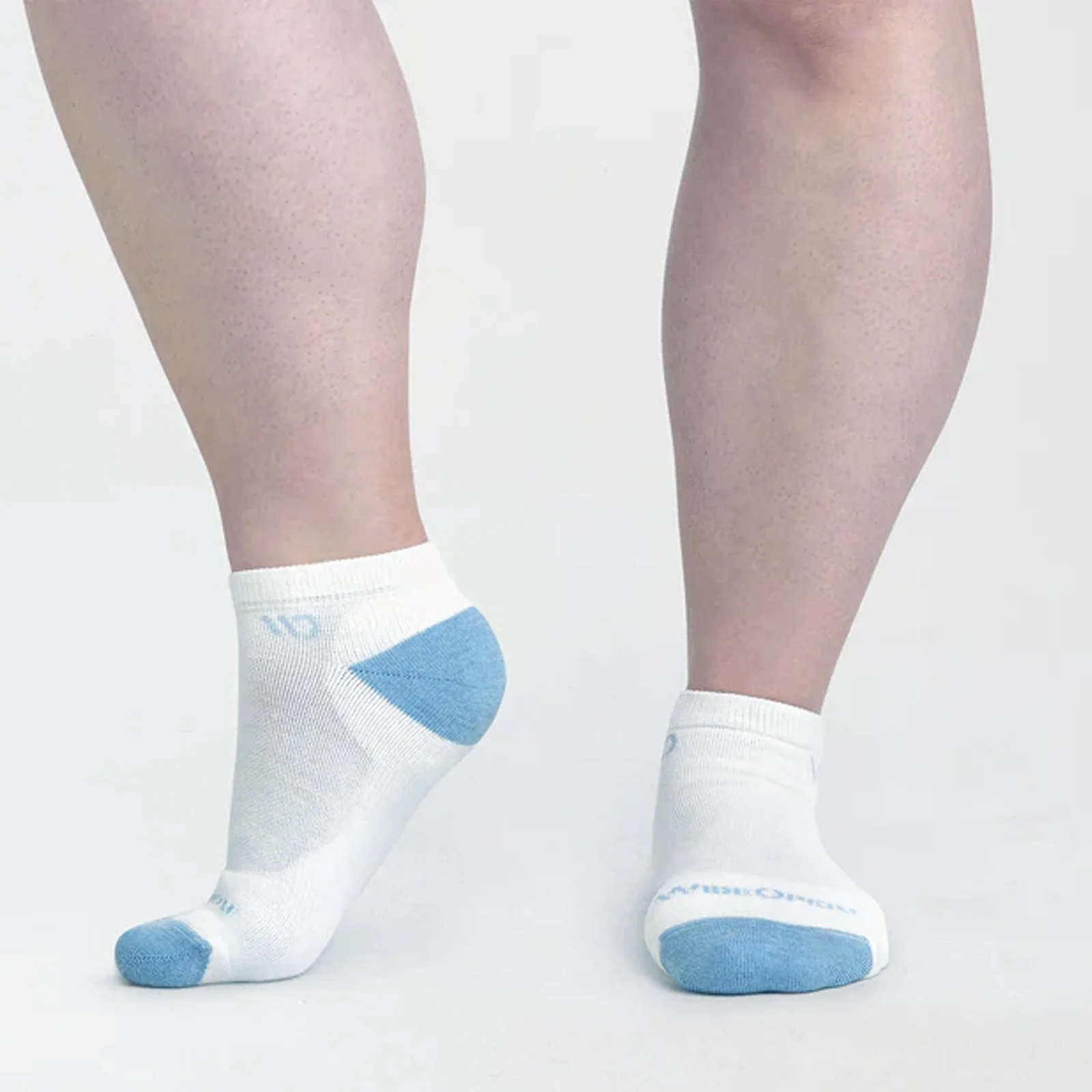 Wide Open Solid Cushioned No Show Sock (Women) - White - Image 2