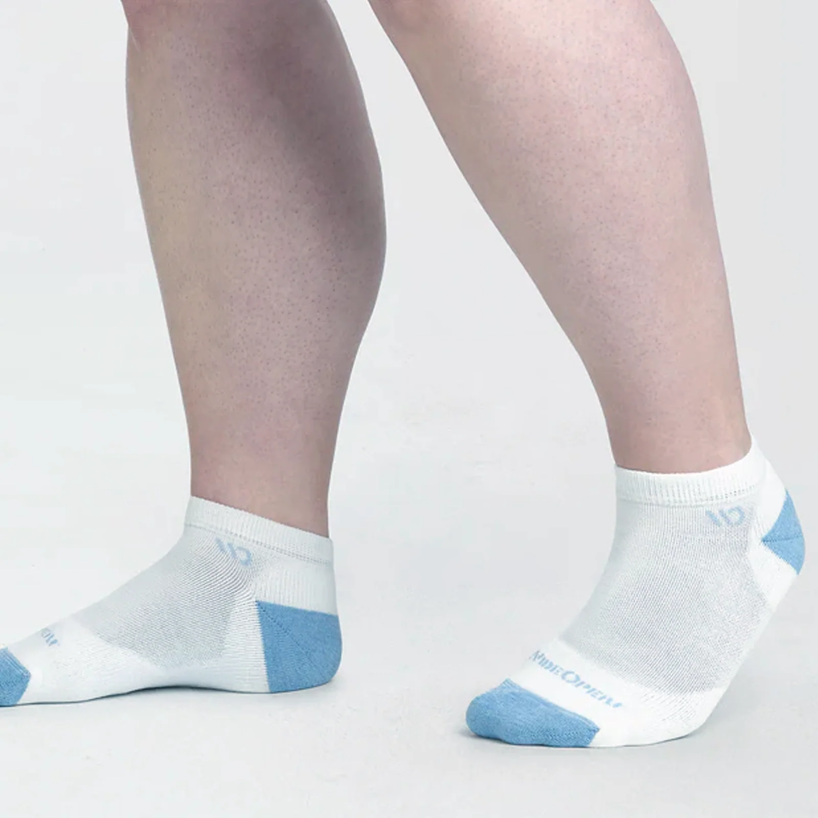 Wide Open Solid Cushioned No Show Sock (Women) - White - Image 3