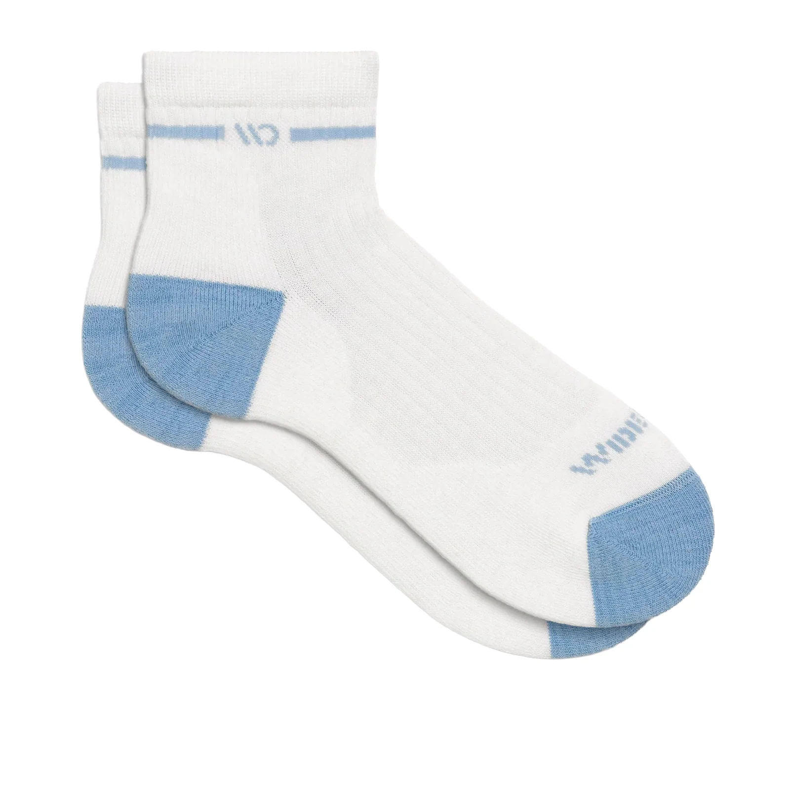 Wide Open Solid Cushioned Quarter Sock (Women) - White