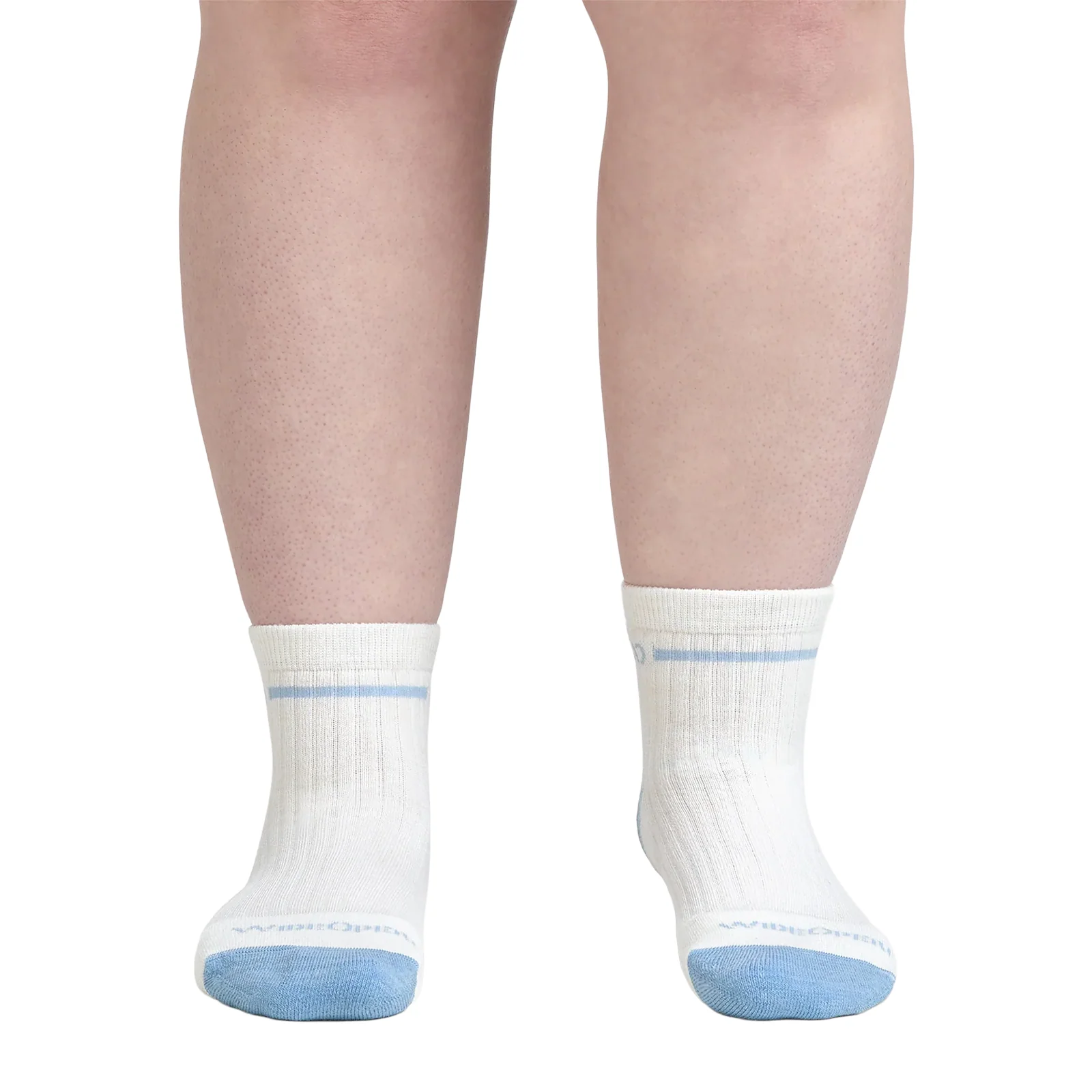 Wide Open Solid Cushioned Quarter Sock (Women) - White - Image 3