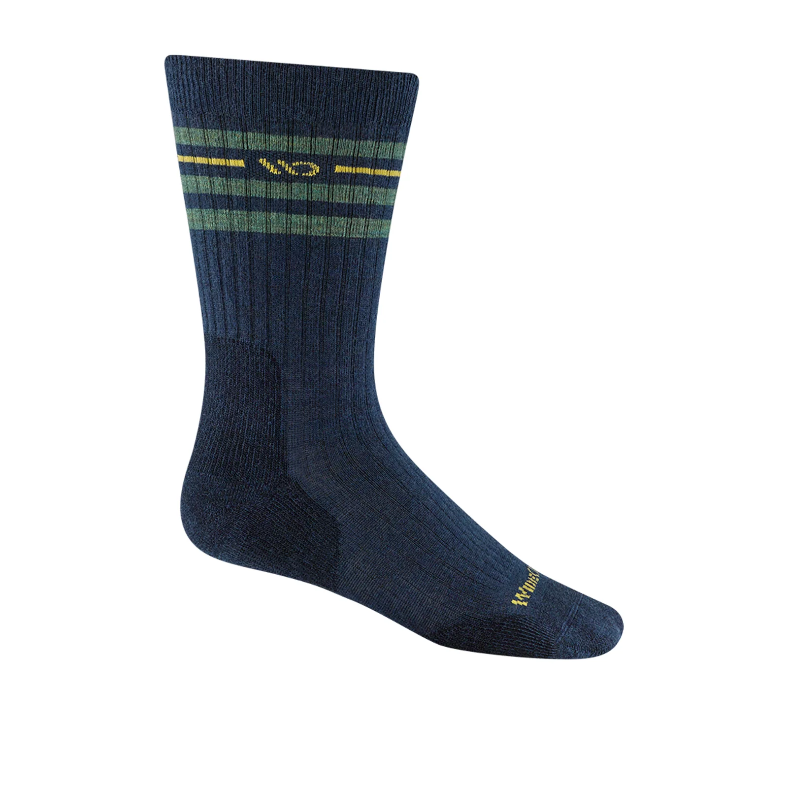 Wide Open Vintage Stripe Cushioned Crew Sock (Men) - Denim