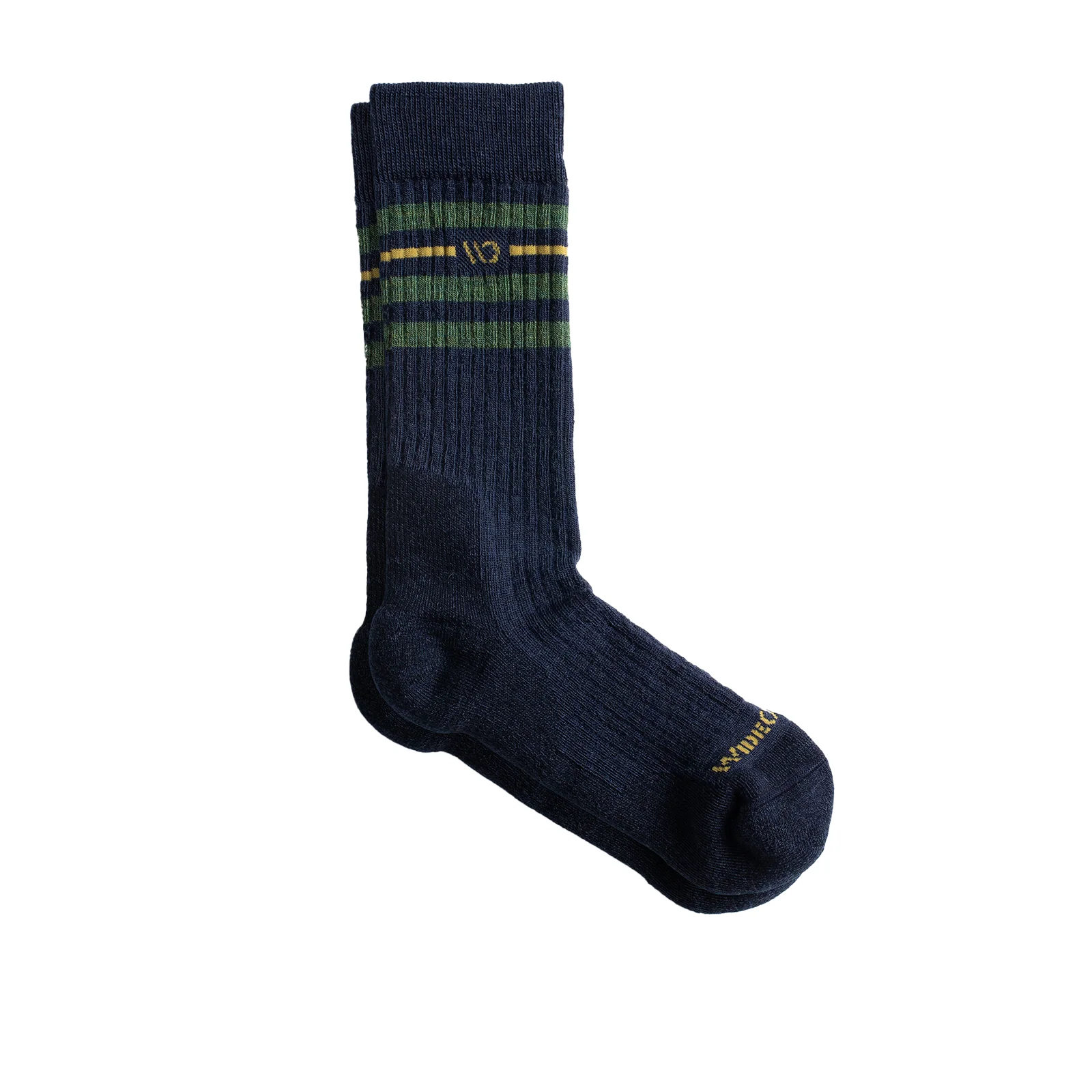 Wide Open Vintage Stripe Cushioned Crew Sock (Men) - Denim - Image 2