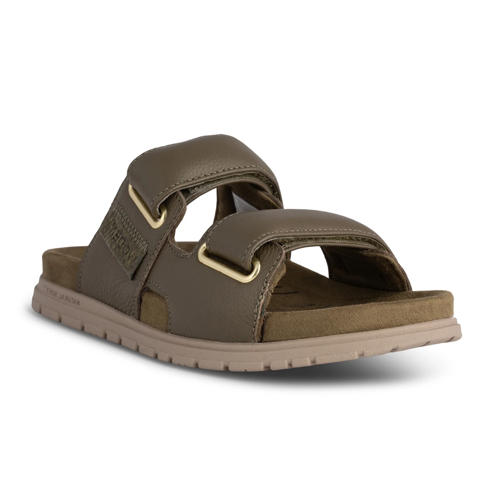 Woden Lisa Slide Sandal (Women) - Dark Olive Leather - Image 3