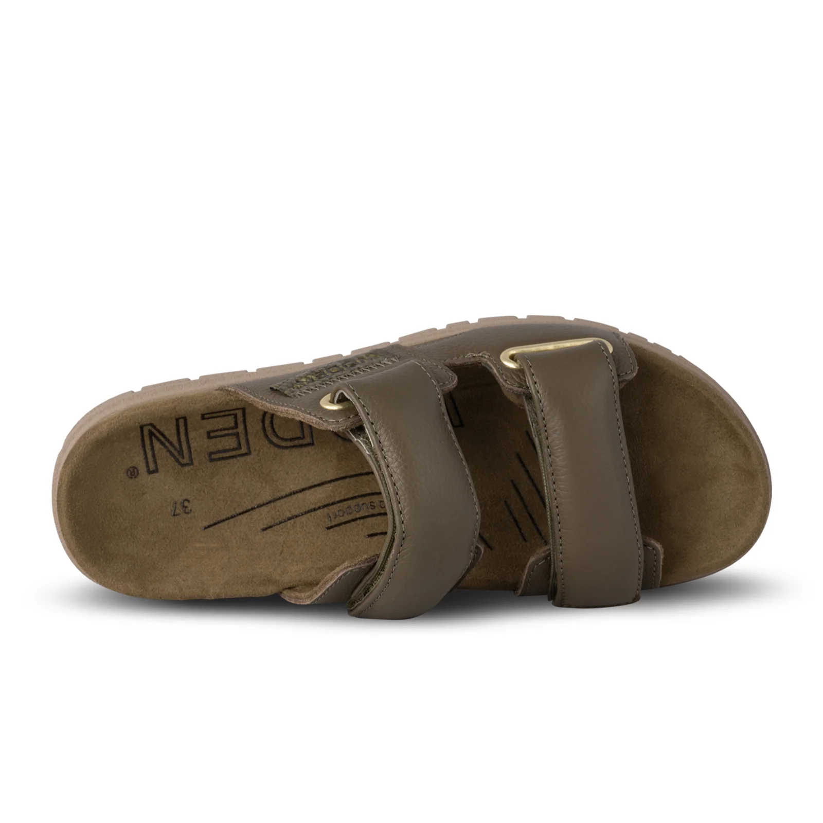 Woden Lisa Slide Sandal (Women) - Dark Olive Leather - Image 5